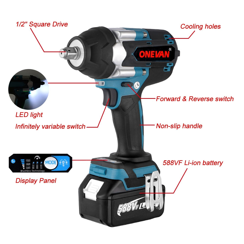 Torque Brushless Electric Impact Wrench