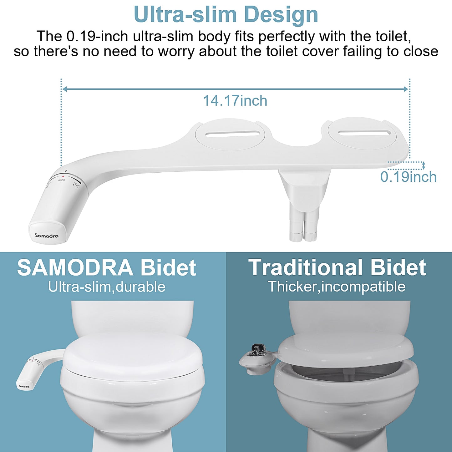 Sleek Bidet Toilet Seat Attachment