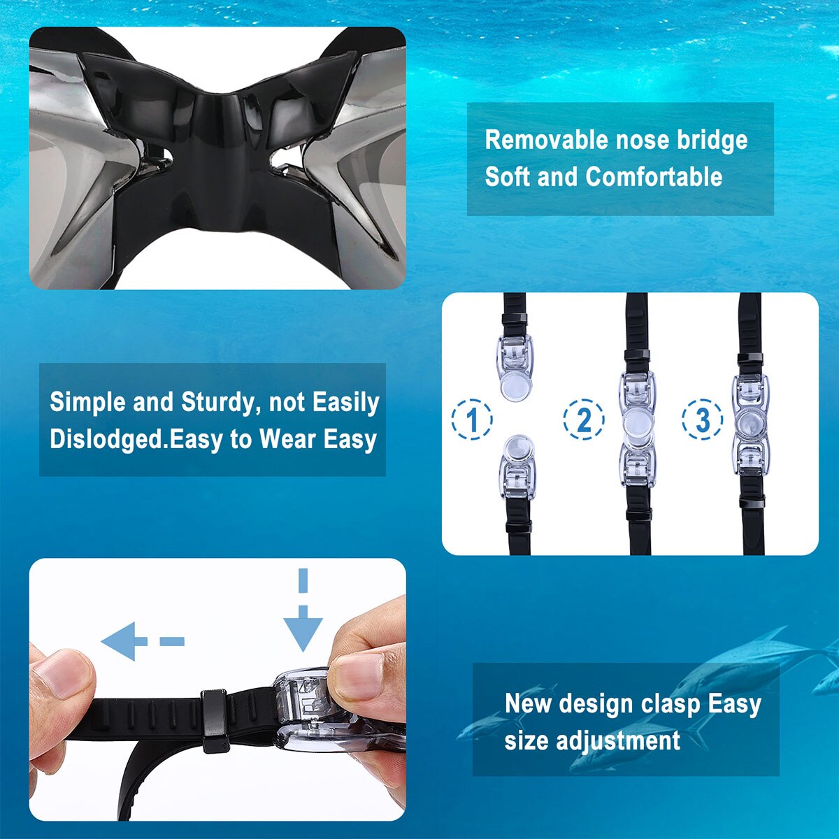 UV Protection Lens Men Women Swimming Goggles