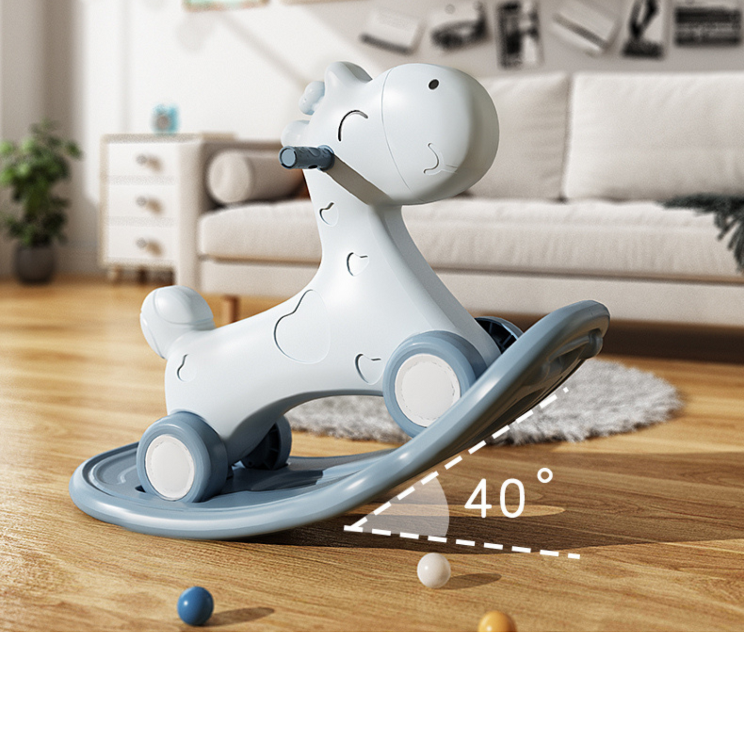 Ride in Style with Our Kids Toy Riding Horse with Wheels