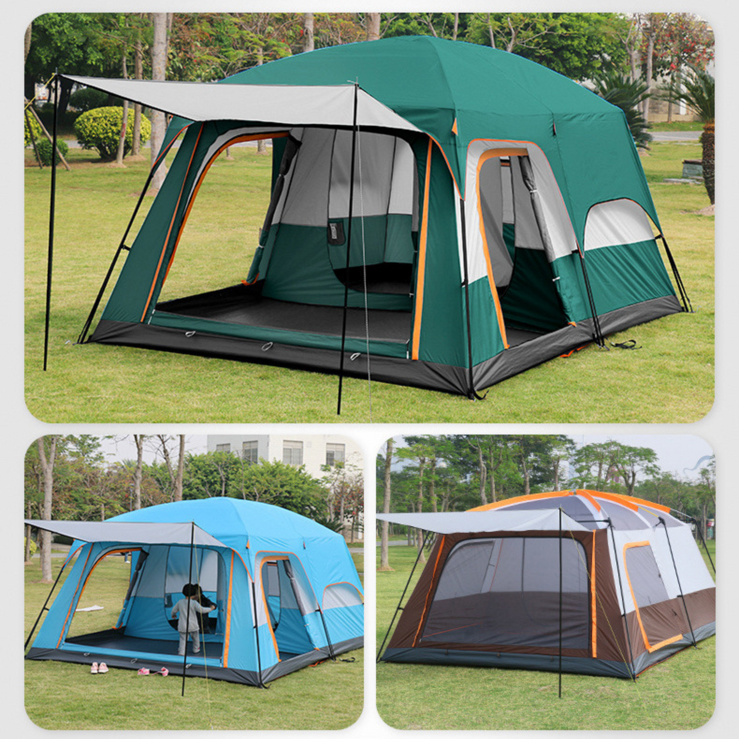 Spacious 8 to 12 Person Camping Tent