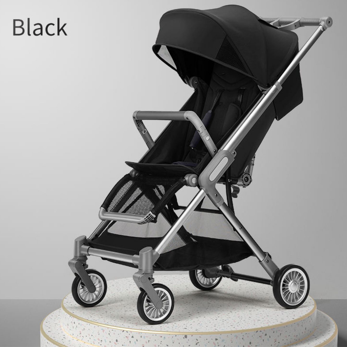Baby's Ride with New Leather Carriage
