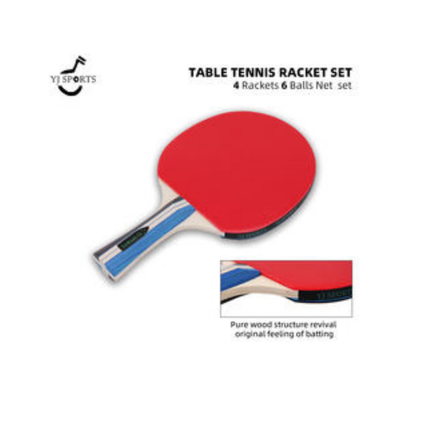 4-Racket and 6-Ball Set with Retractable Features