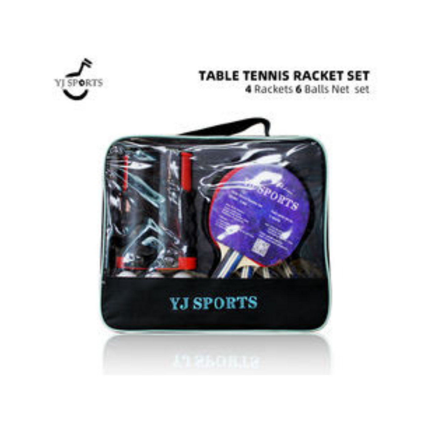 4-Racket and 6-Ball Set with Retractable Features
