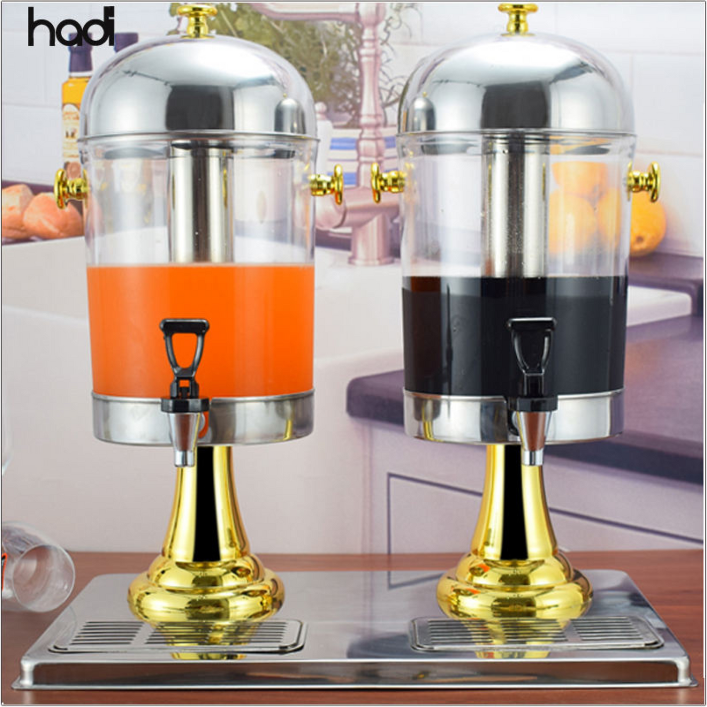 Buffet acrylic party beverage dispenser