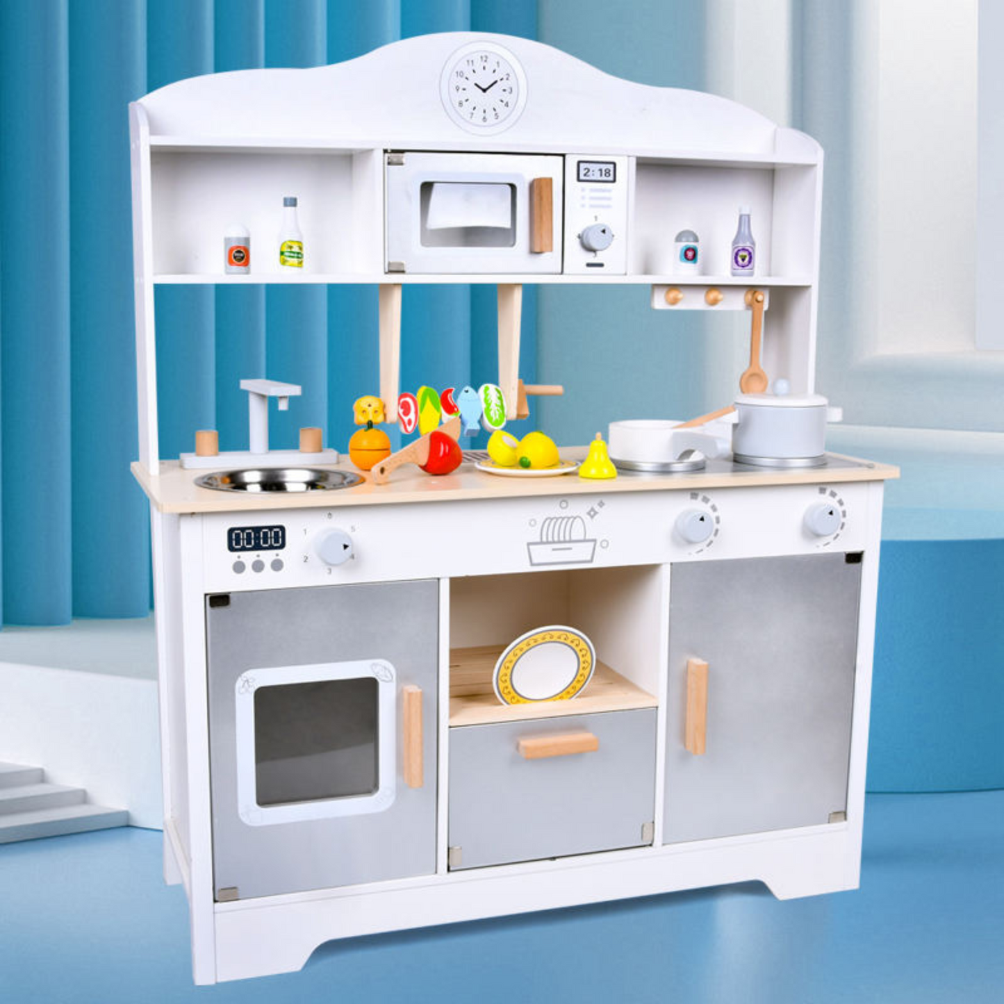 Baby Wooden Kitchen Cook Set Toy For Kids
