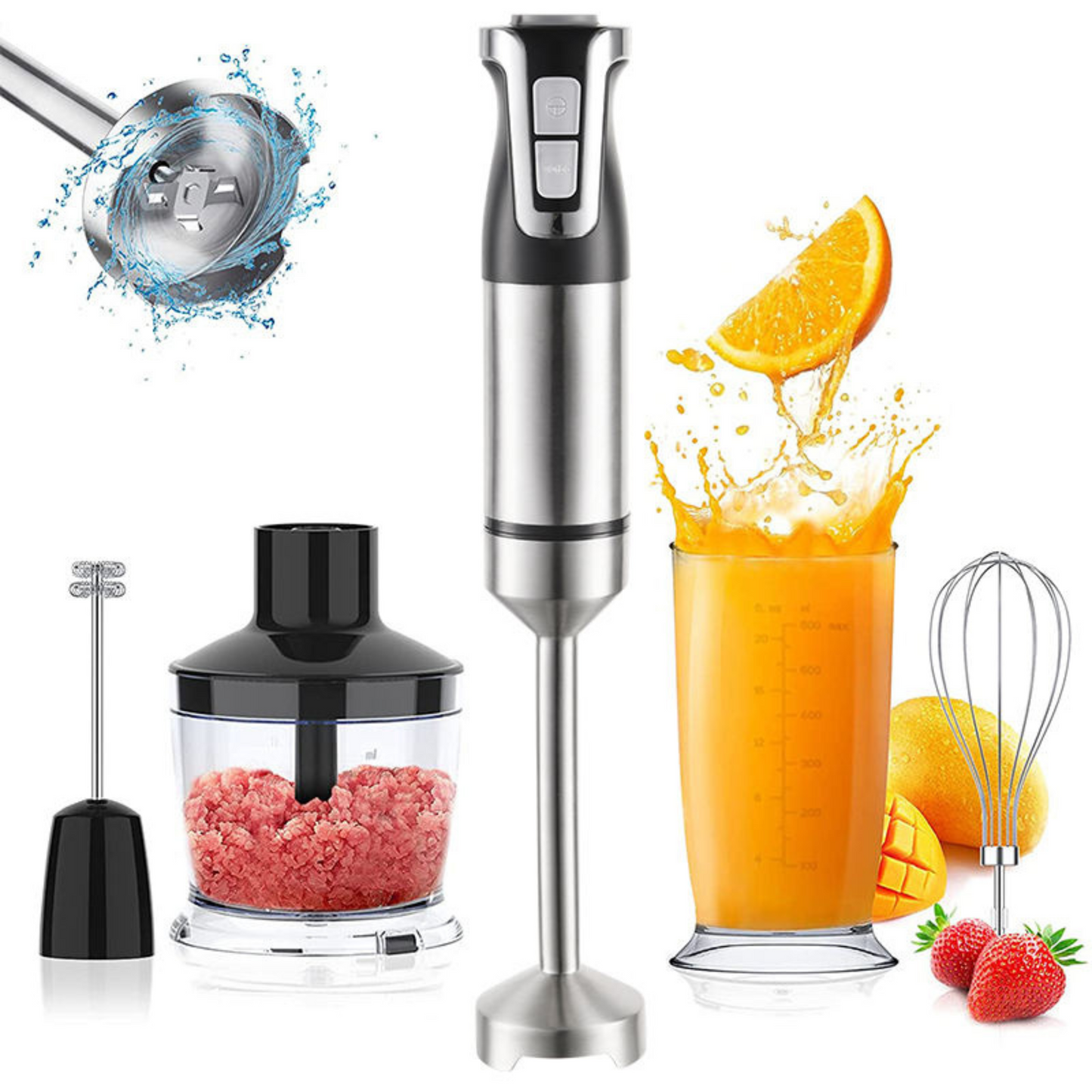 LED electric portable hand blender