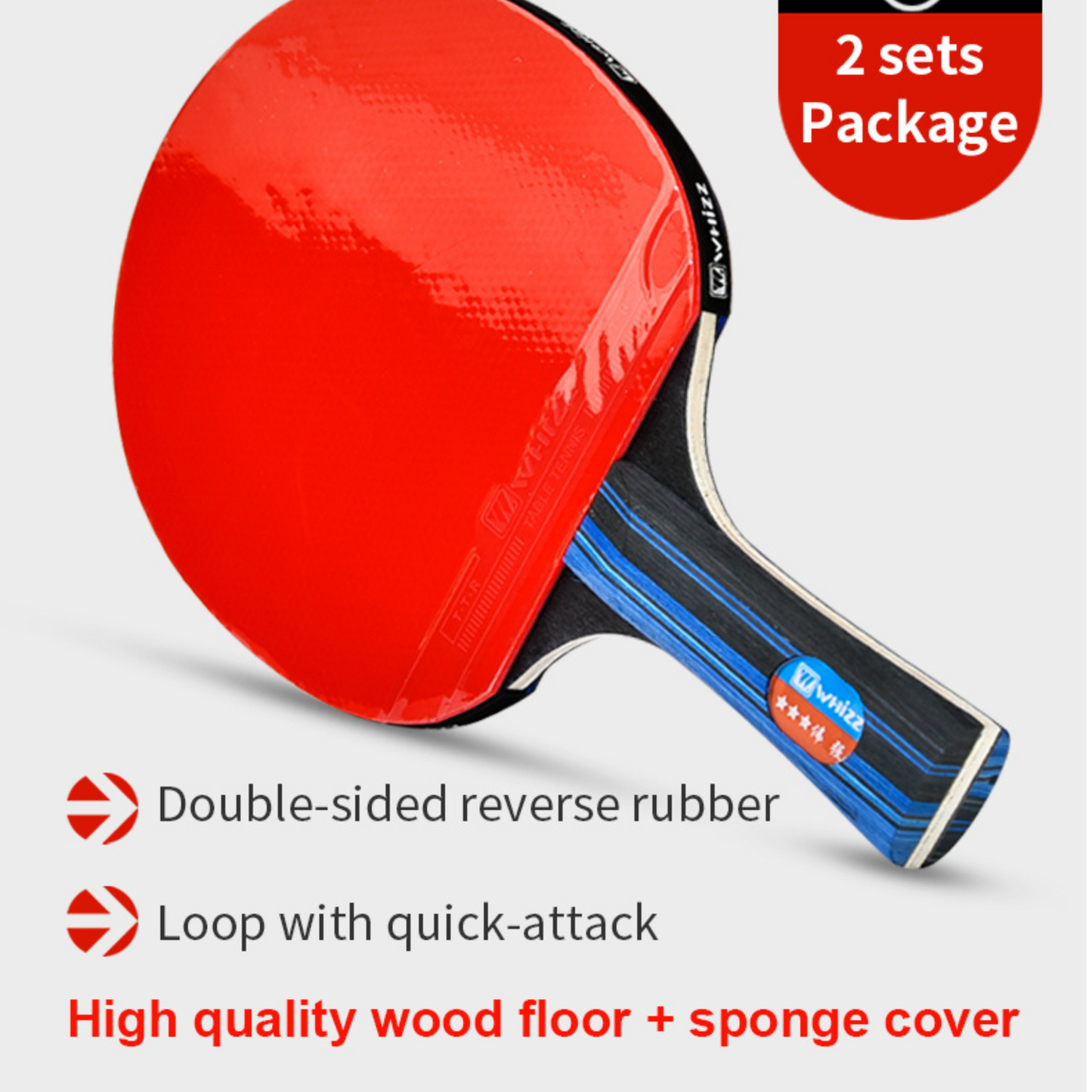 Carbon long handle table tennis racket