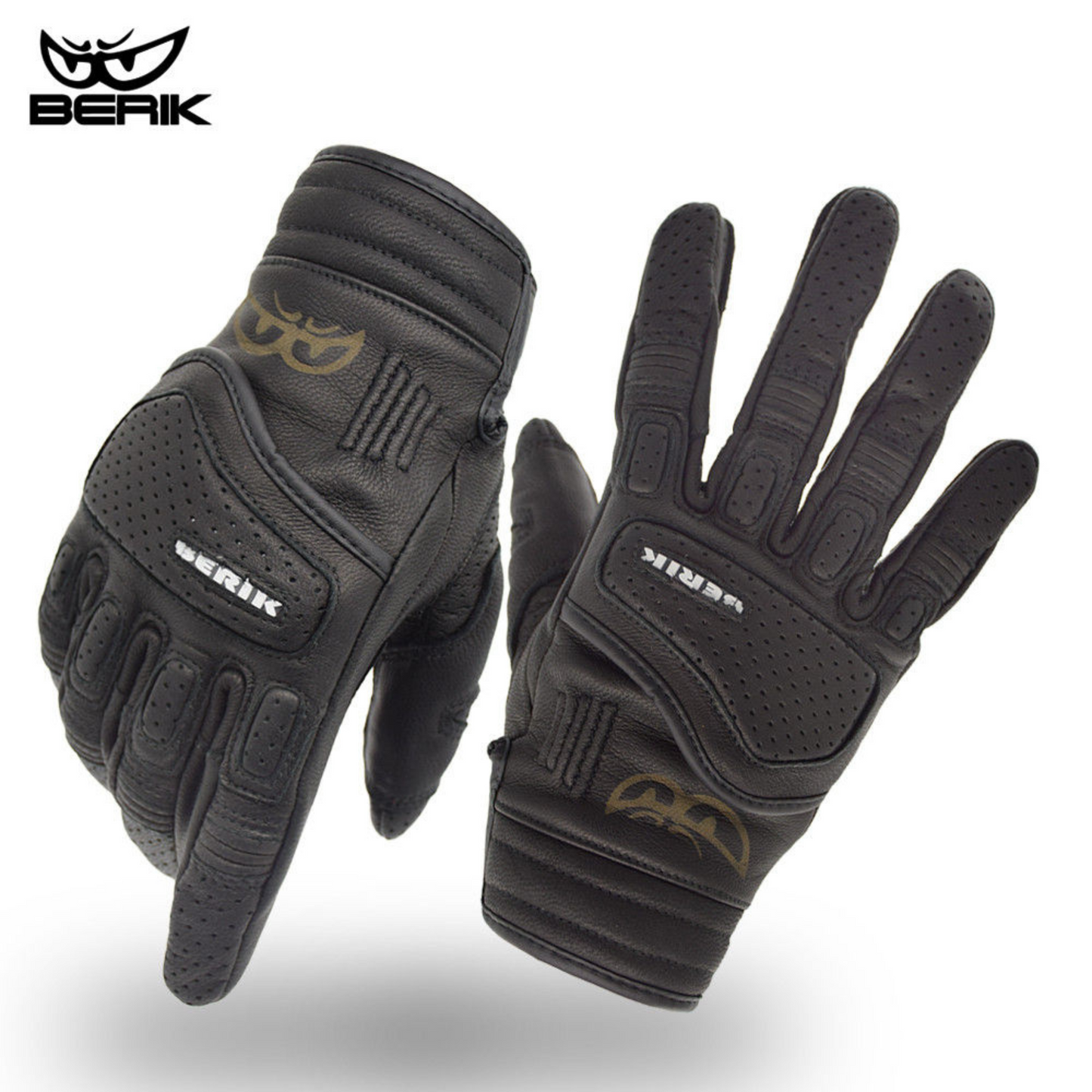Style Retro Leather Motorcycle Gloves