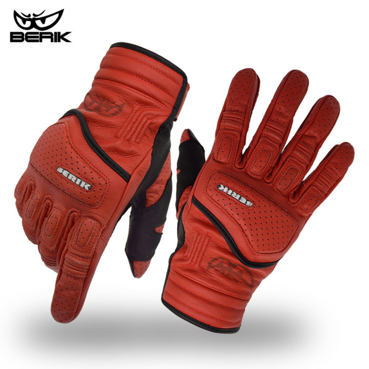 Style Retro Leather Motorcycle Gloves