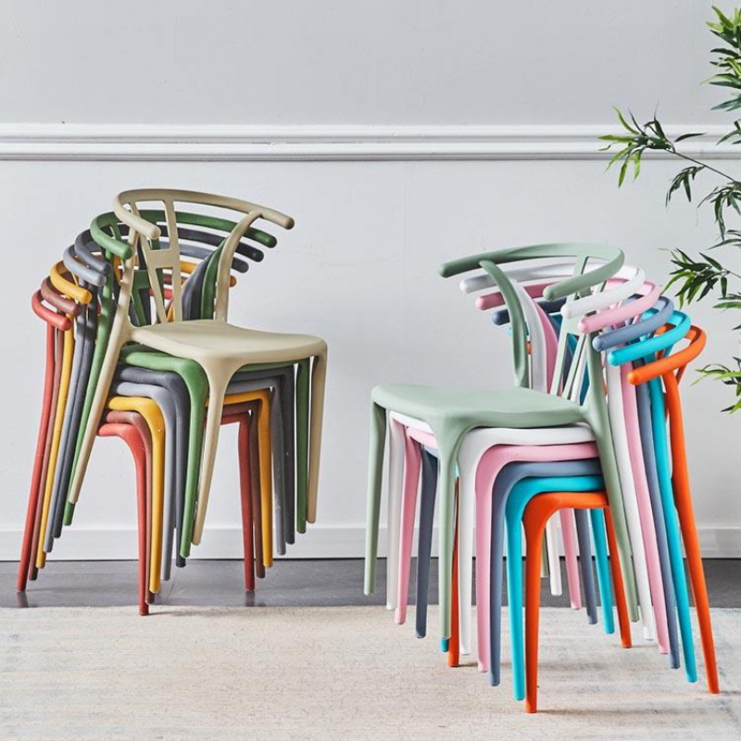 Modern Nordic Design Plastic Dining Chairs