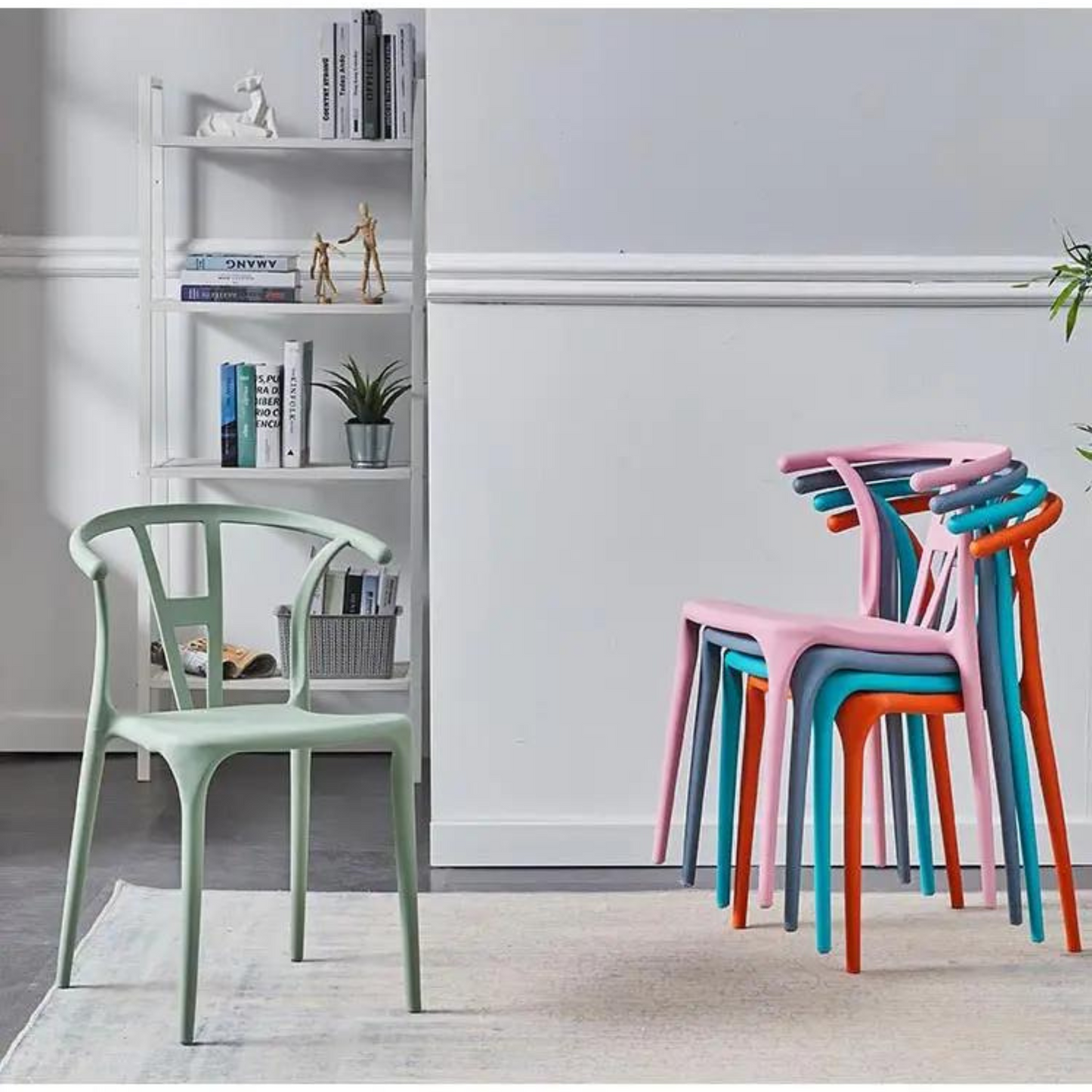 Modern Nordic Design Plastic Dining Chairs