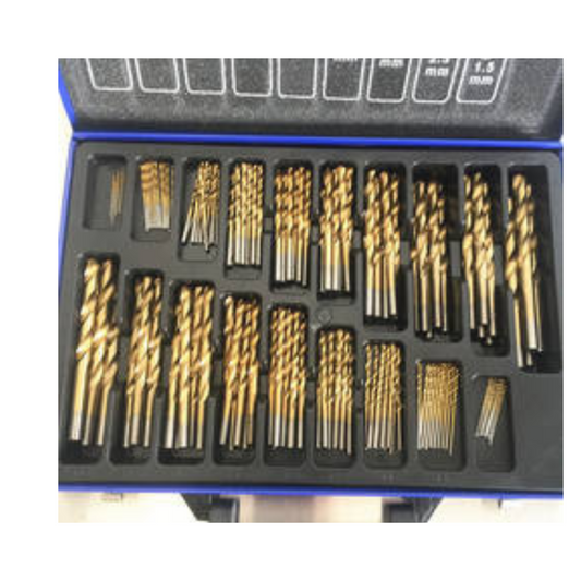 170-Piece Metric Titanium HSS Drill Bit Set