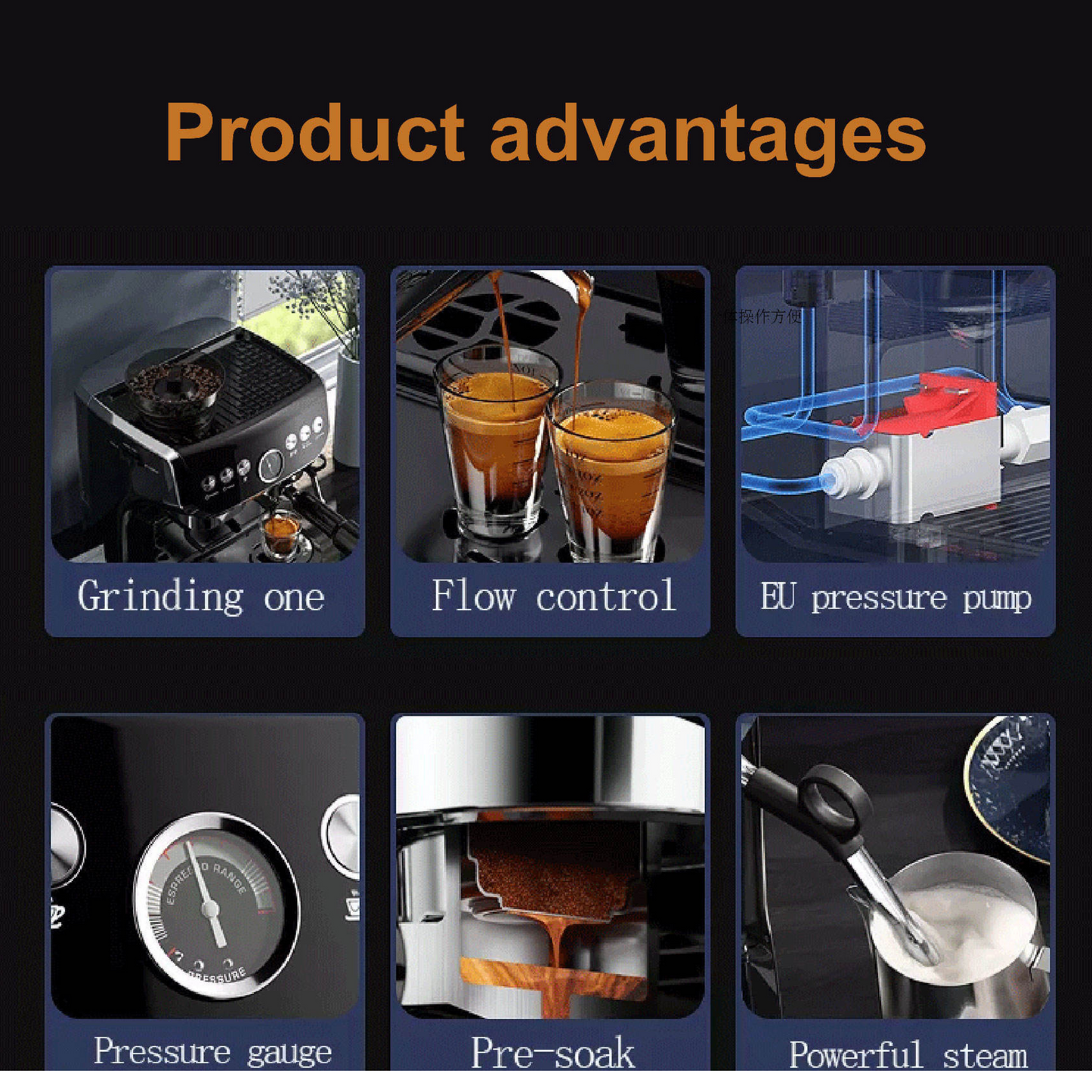 Semi-automatic commercial coffee machine