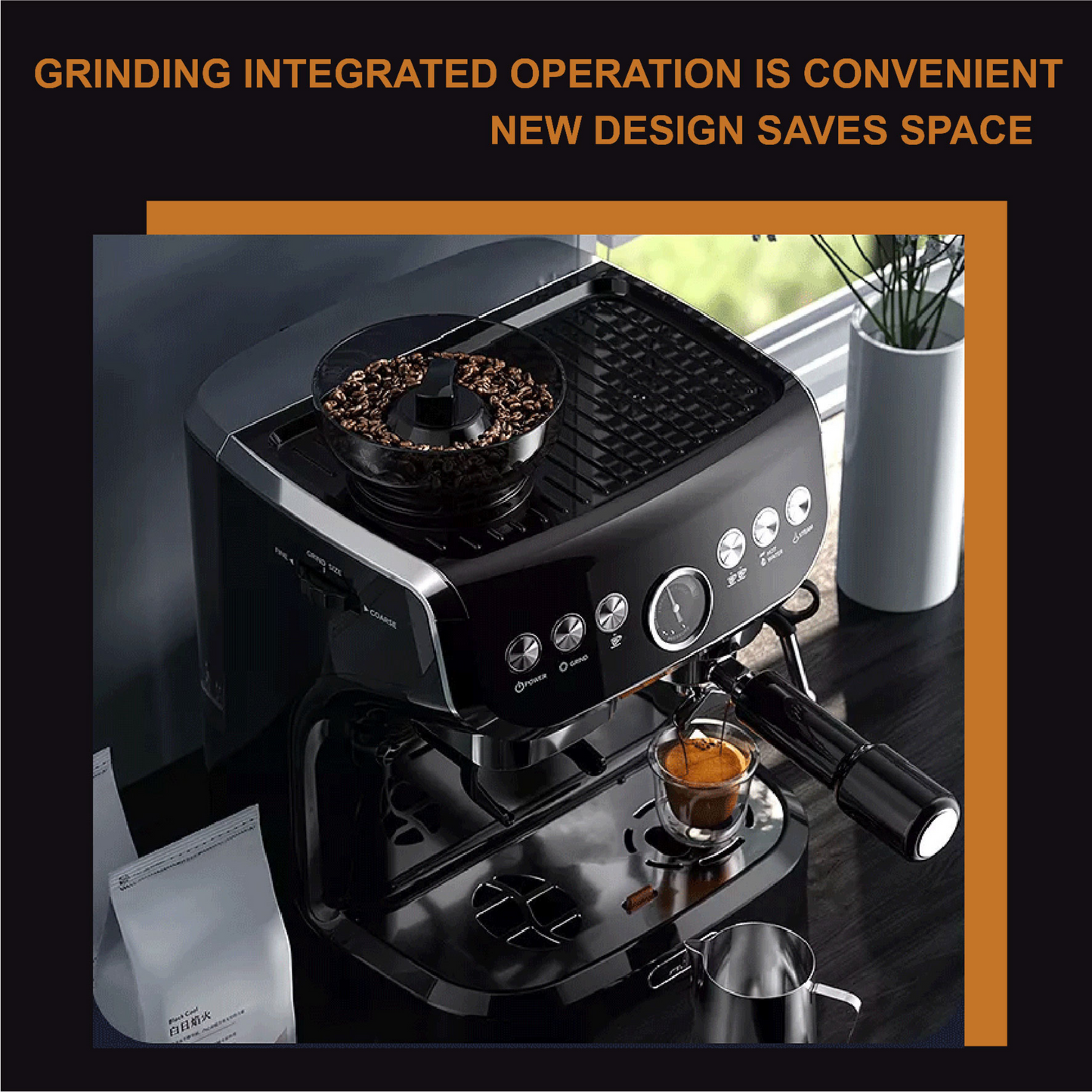 Semi-automatic commercial coffee machine