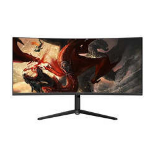 Gaming Setup with a Frameless 35 Inch Monitor