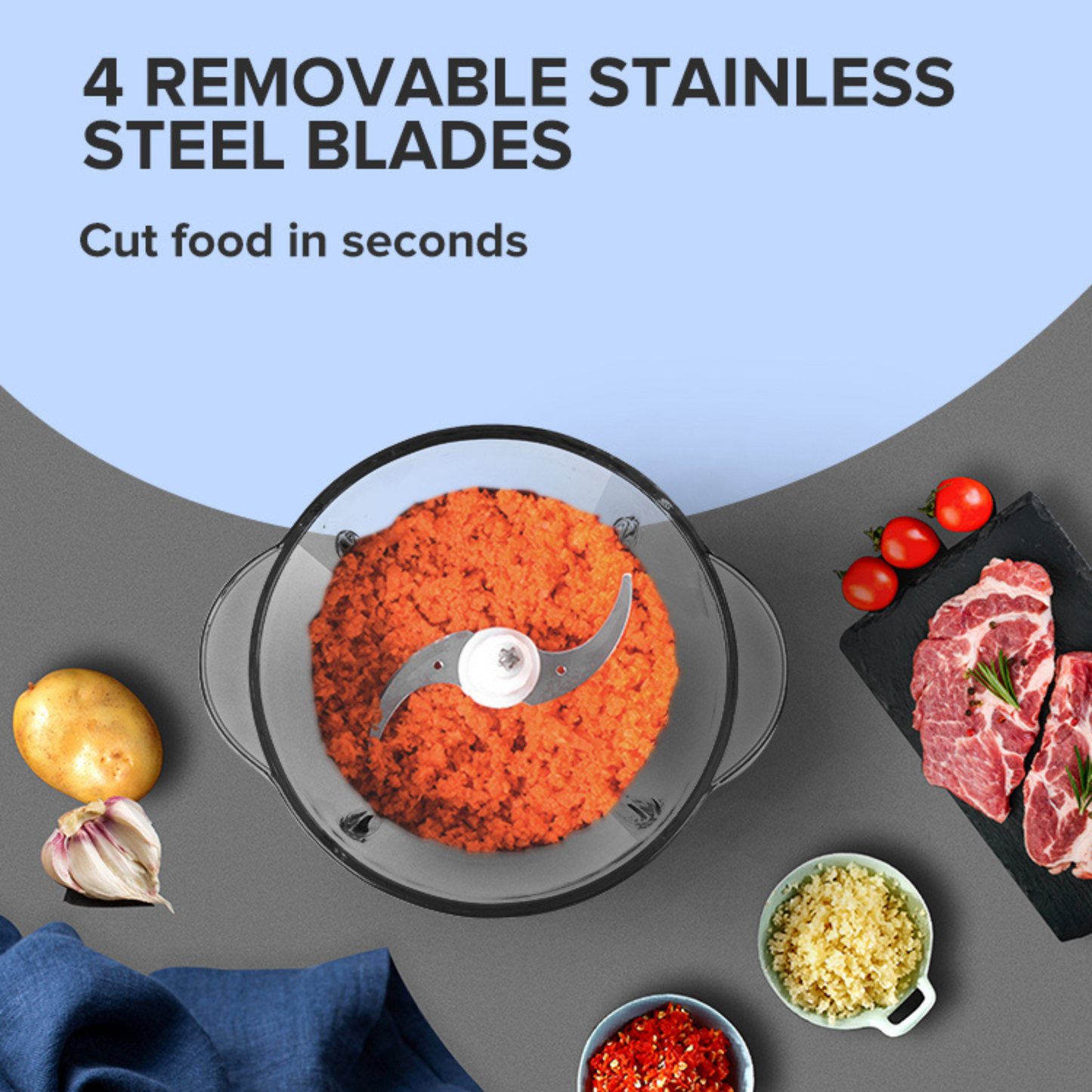 Versatile Food Processor Mixing