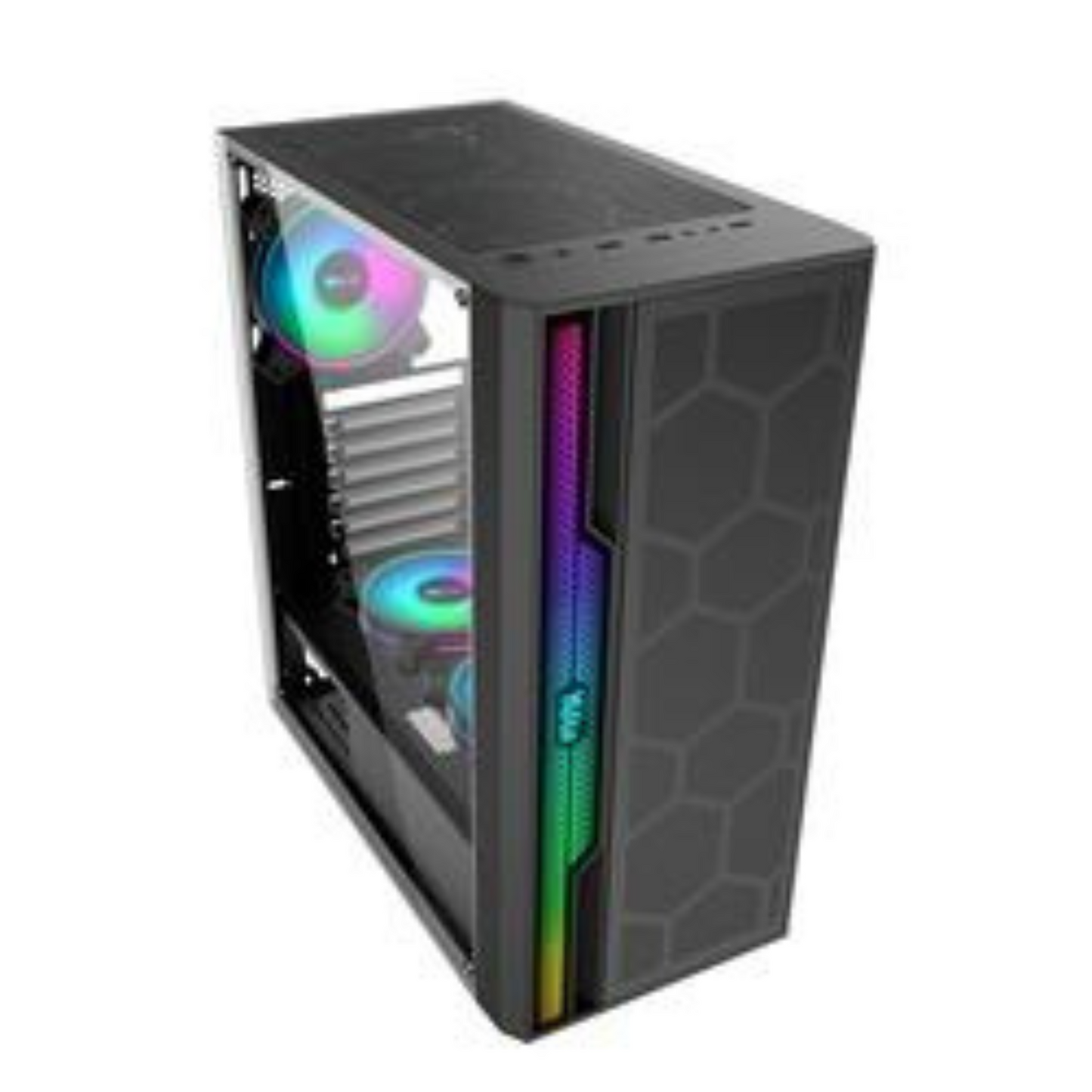 Stripe Computer Gaming Casing Tempered