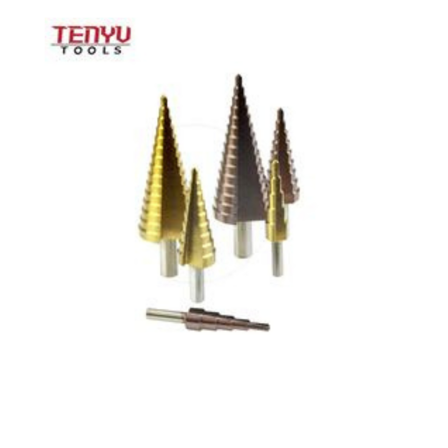 Coated Spiral Inch Stepped Drill Bit Set