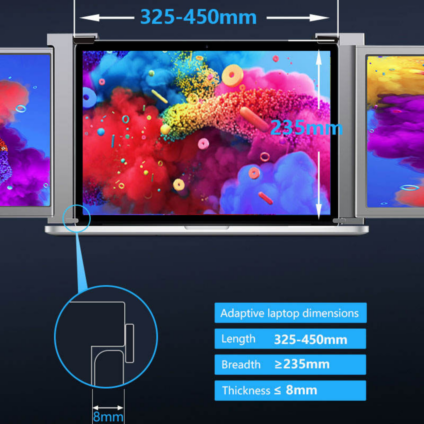 Triple Laptop Screen Extender Dual monitors