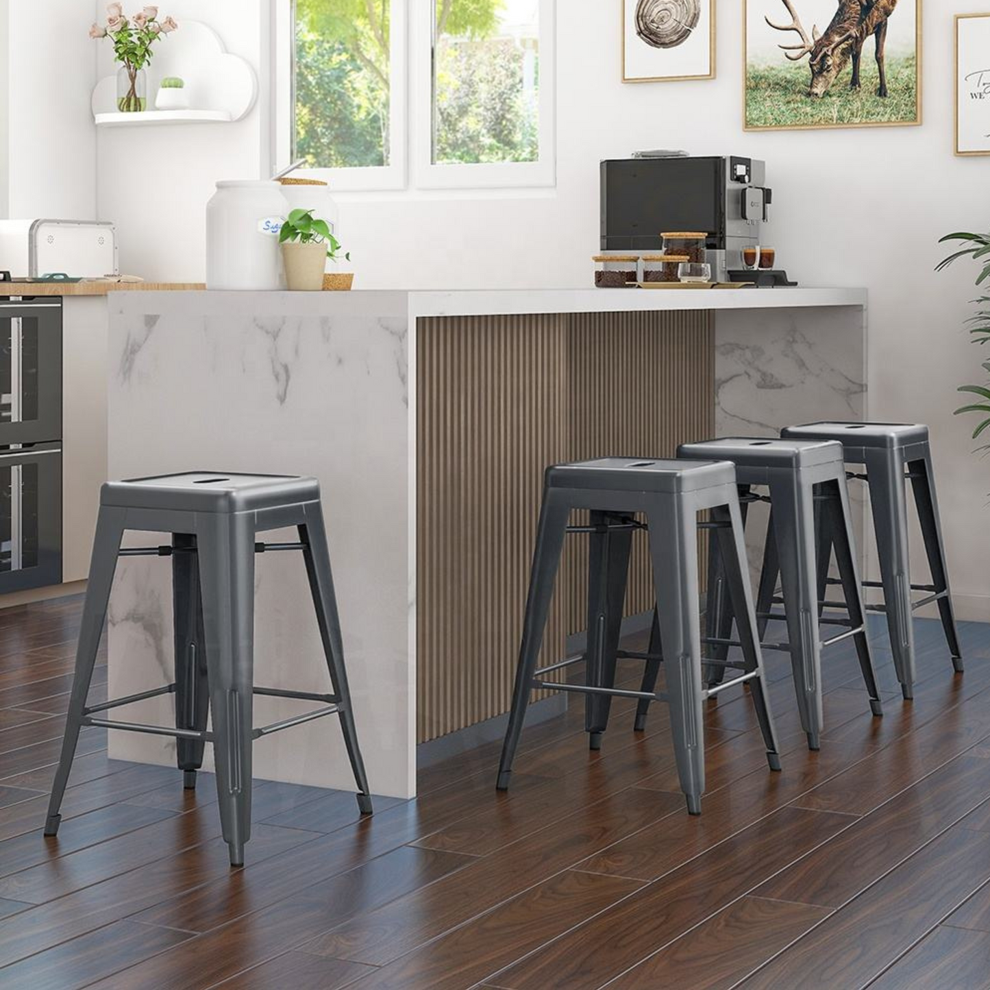 Outdoor Steel Kitchen Bar Chair