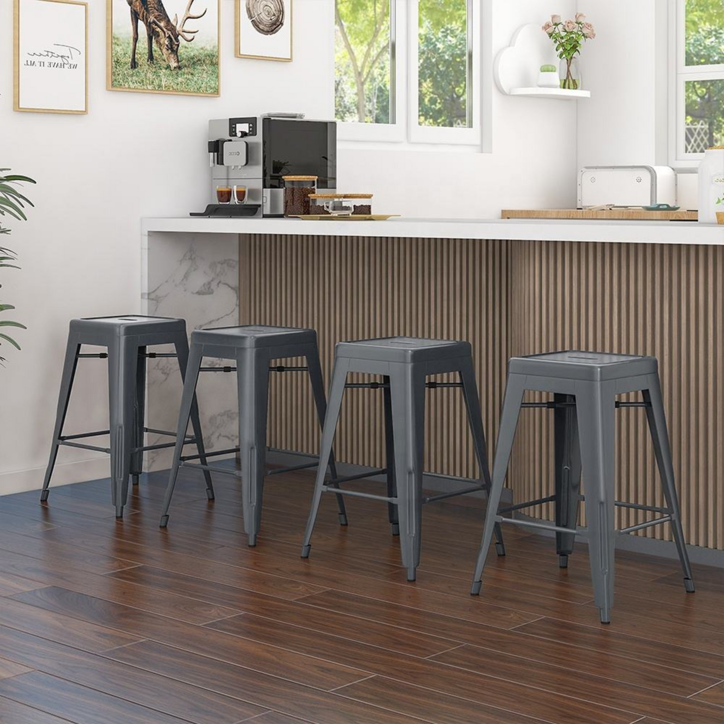 Outdoor Steel Kitchen Bar Chair