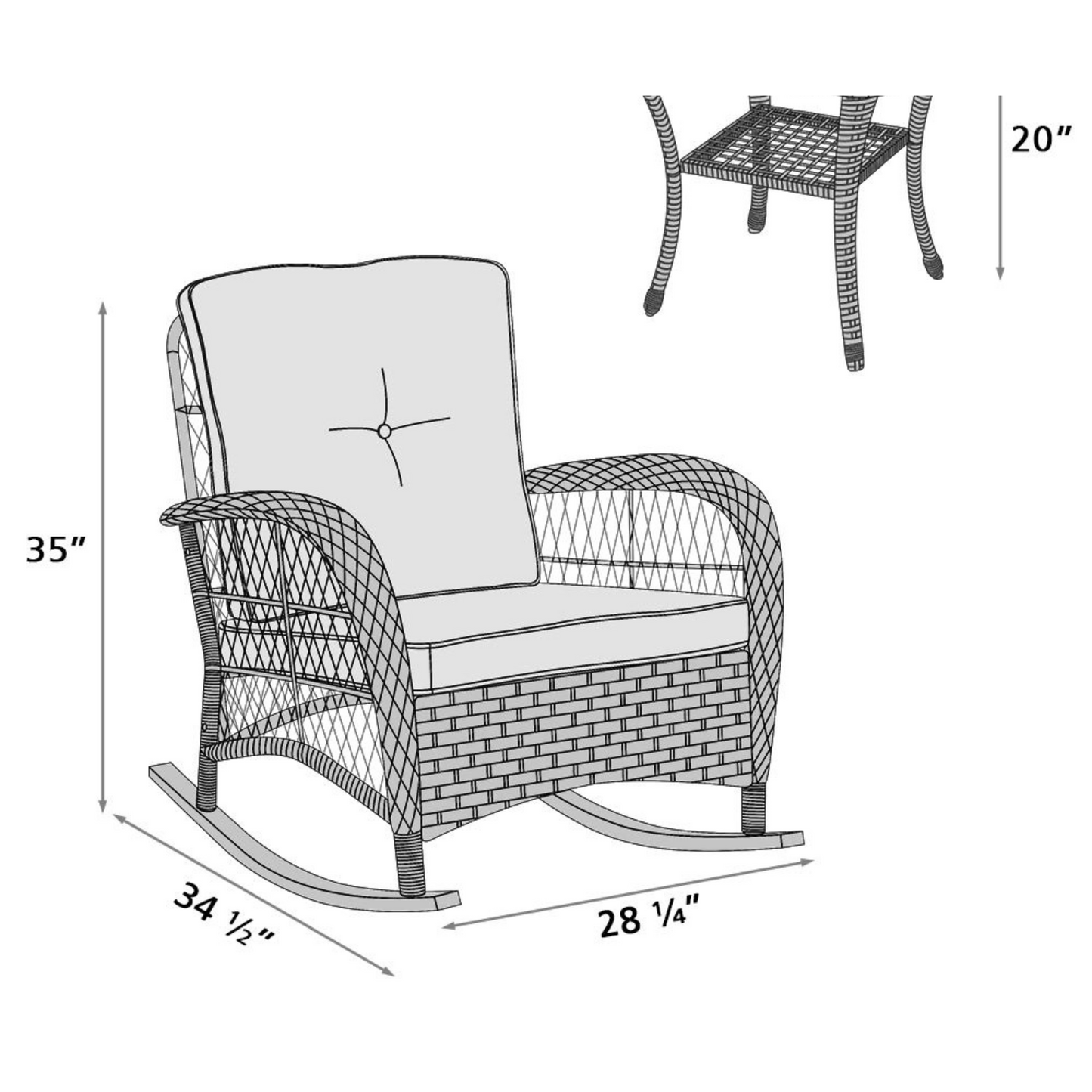 Modern outdoor Garden rattan sofa set