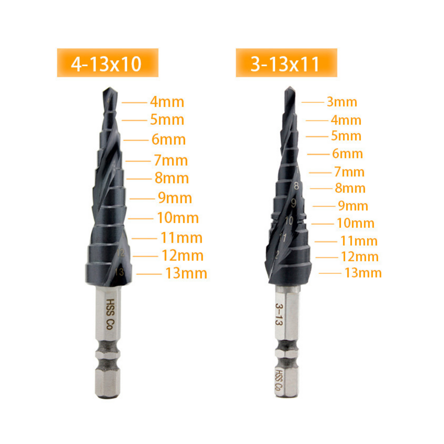 Double R Slot Hexagon Shank Drill Bits