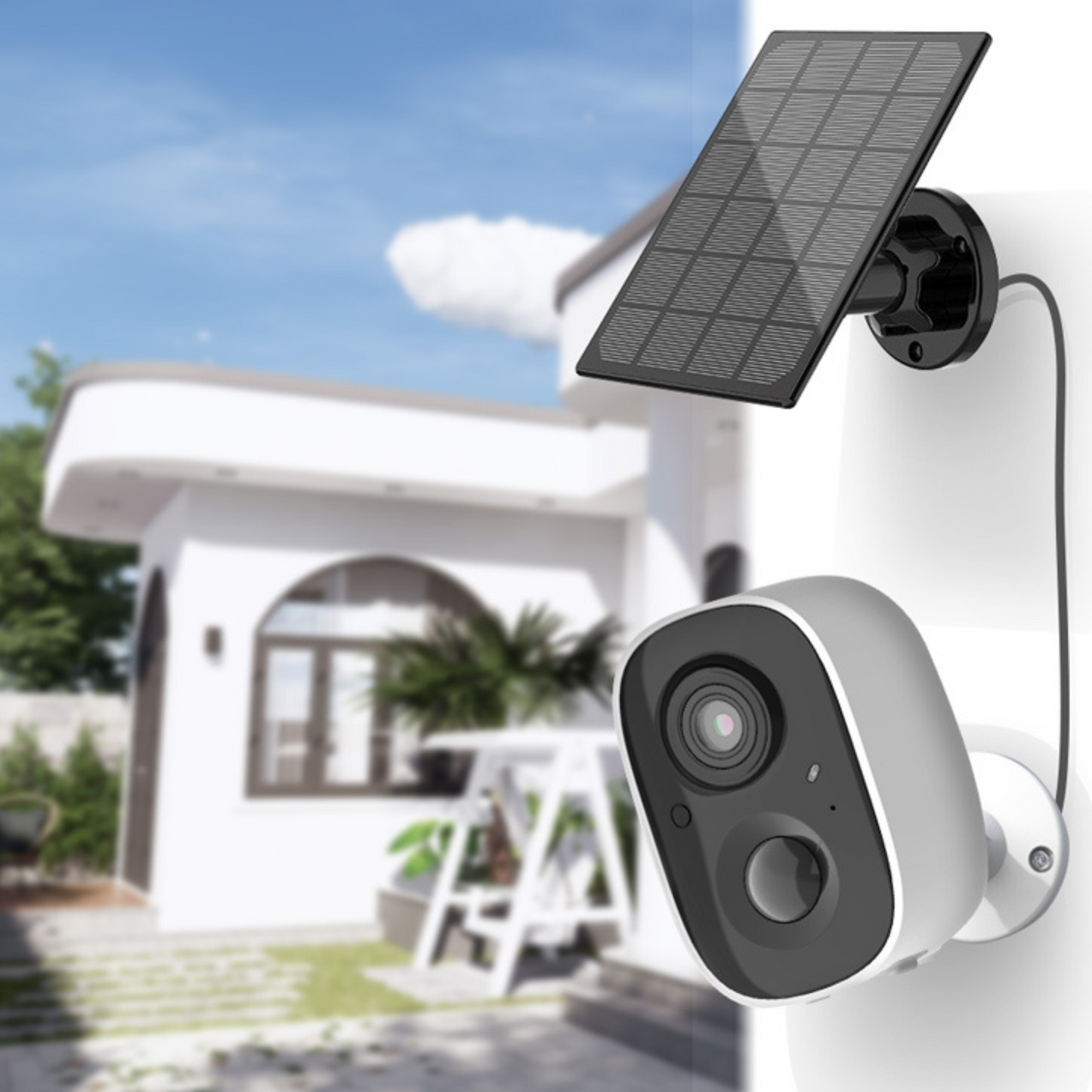Solar-Powered Wireless Smart IP WiFi PIR Camera