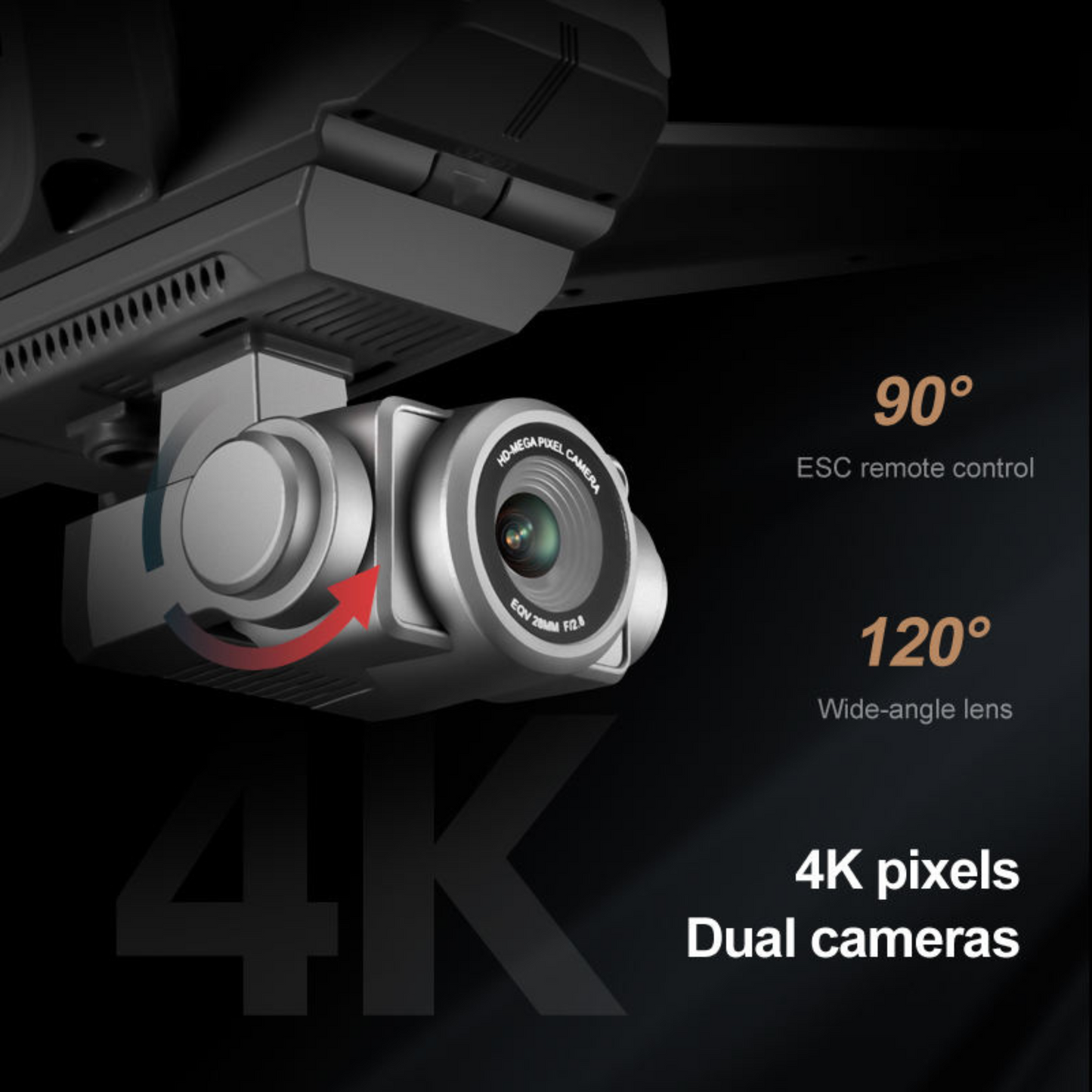 4K GPS Drone WiFi FPV Dual Camera