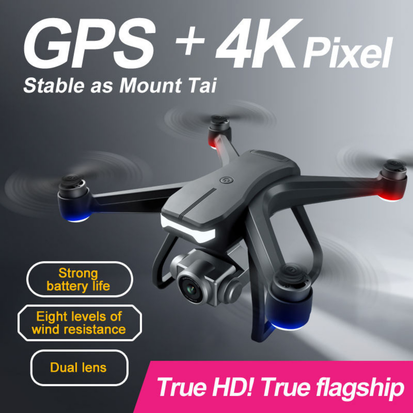4K GPS Drone WiFi FPV Dual Camera