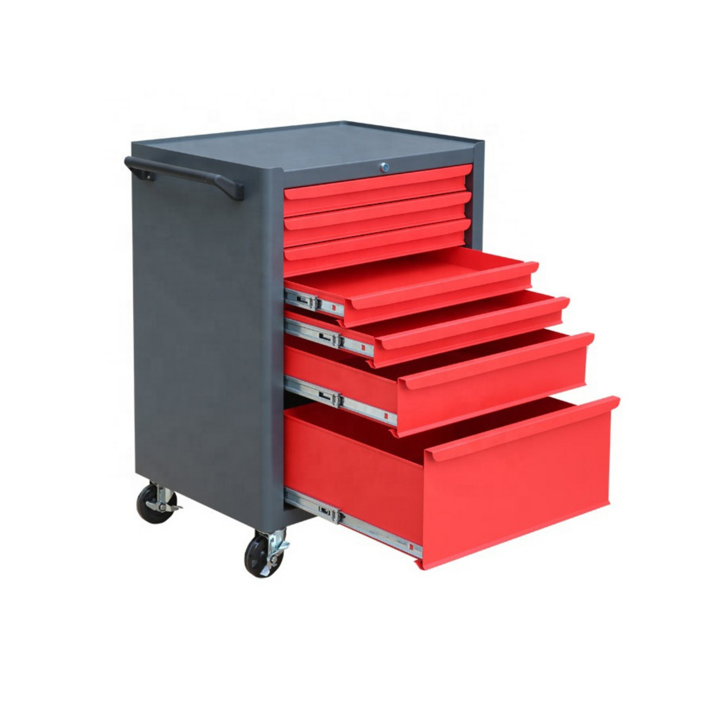 7 drawer movable metal tool cabinet