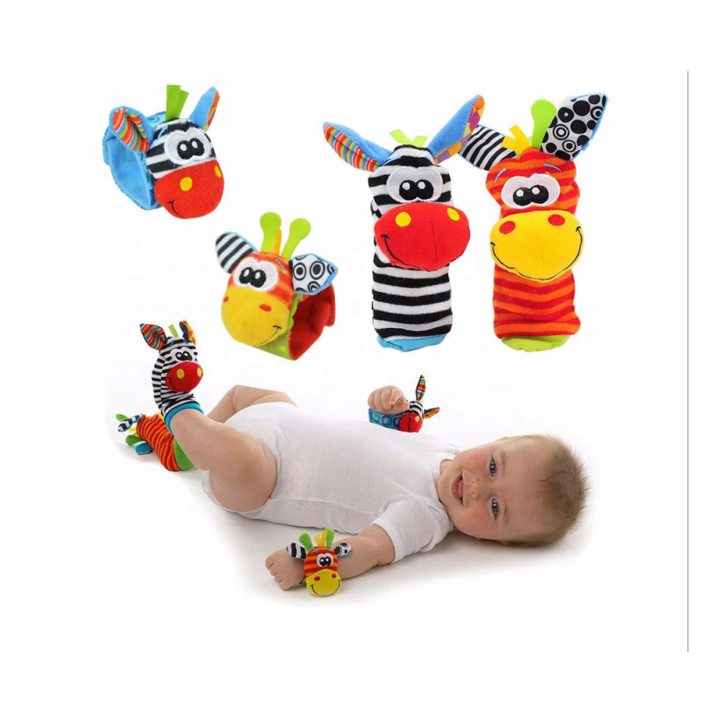 Baby Infant Rattle Wrist Socks Toys