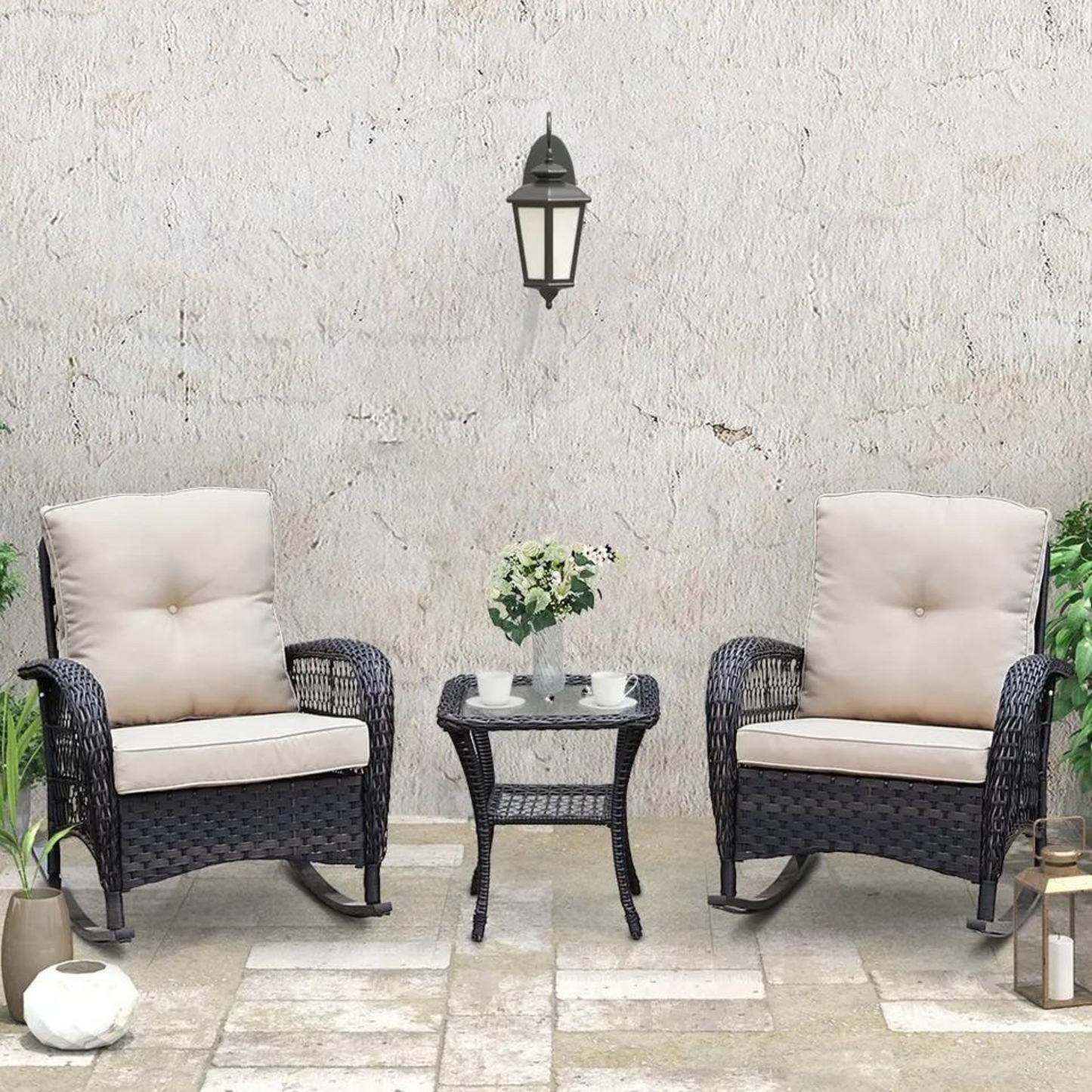 Modern outdoor Garden rattan sofa set