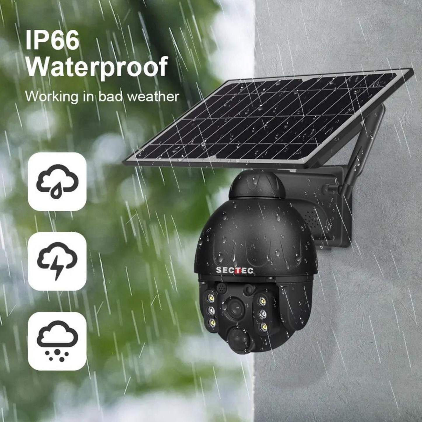 Solar-Powered Battery Security Camera