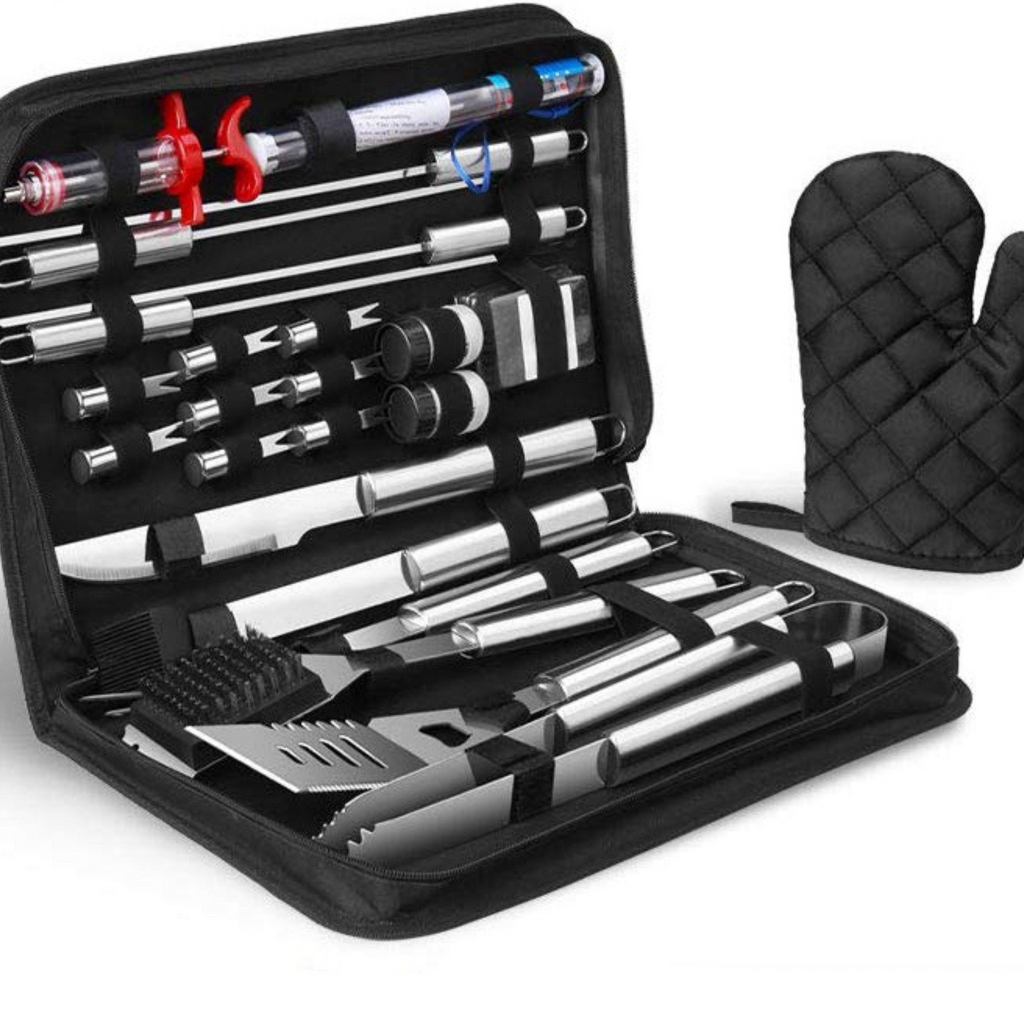 25pcs Grill Tool Set and Carrying Bag