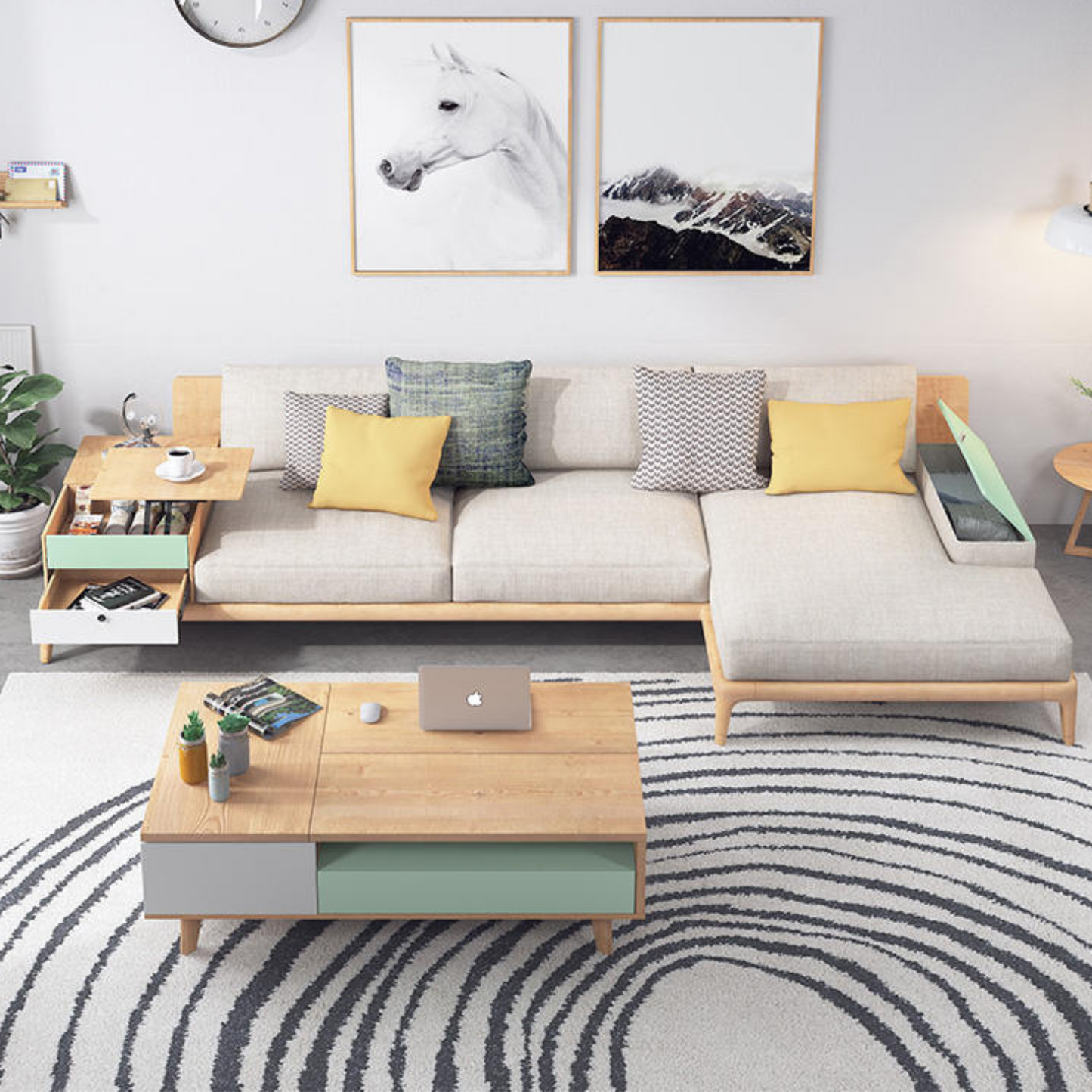 Modern Shaped Corner Sofa