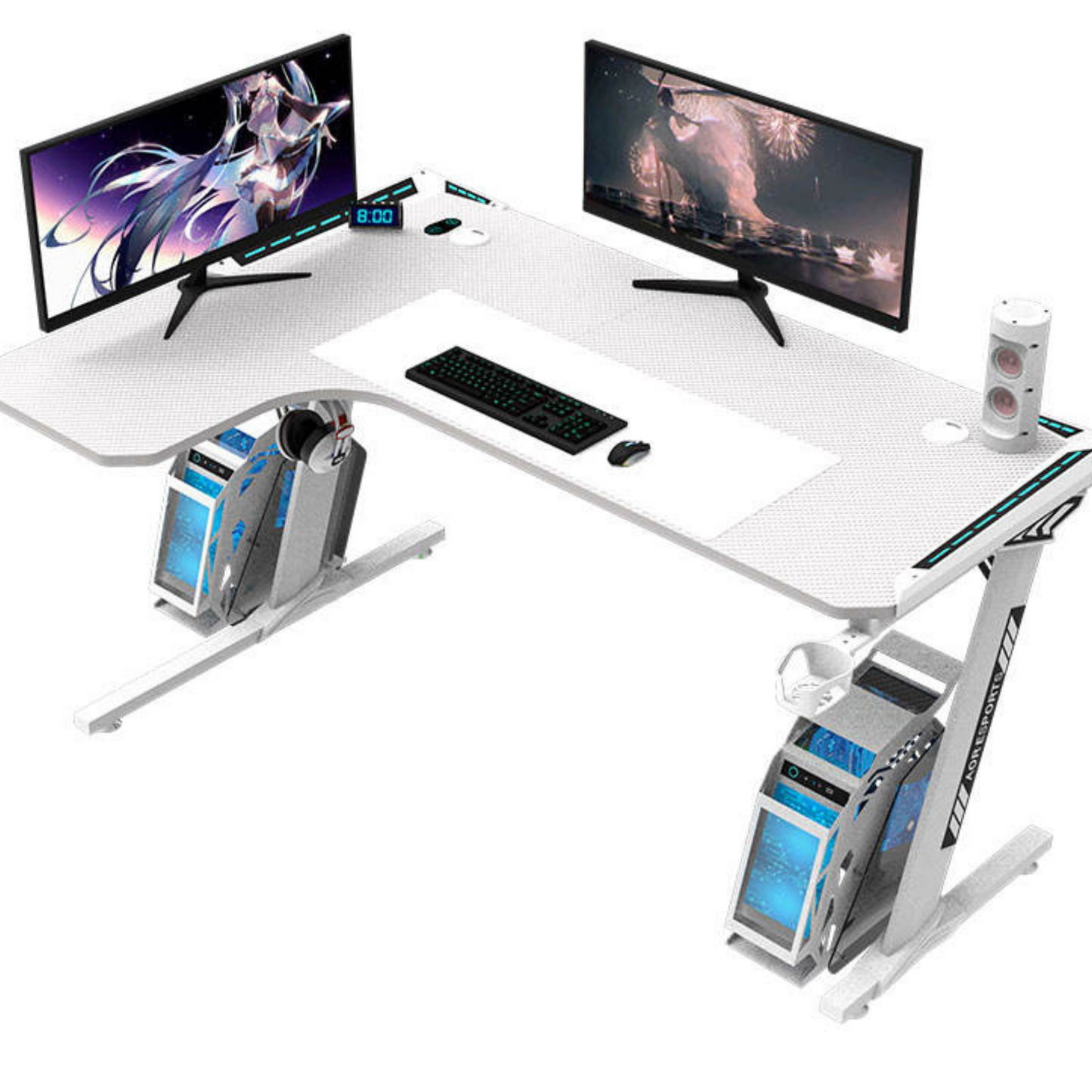 Modern L-Shaped Gaming Table