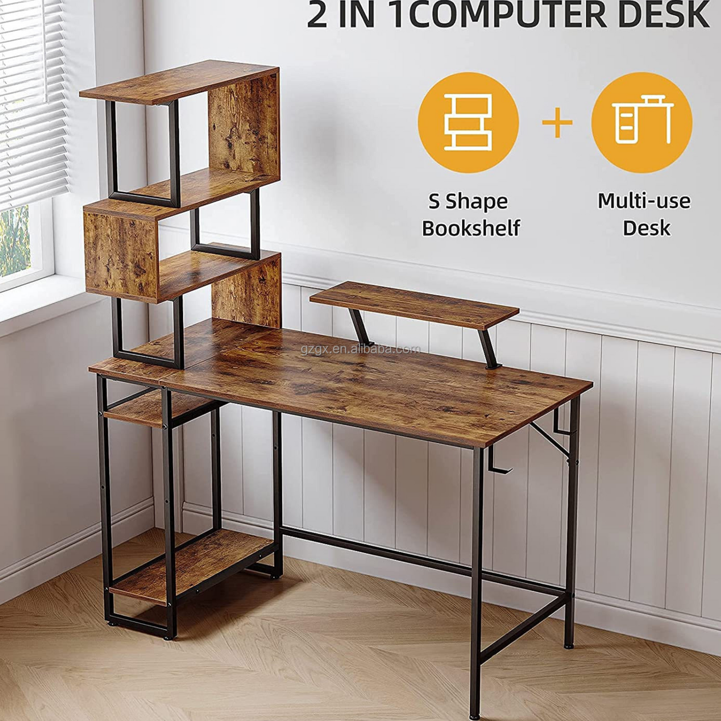 Computer Desk and Storage