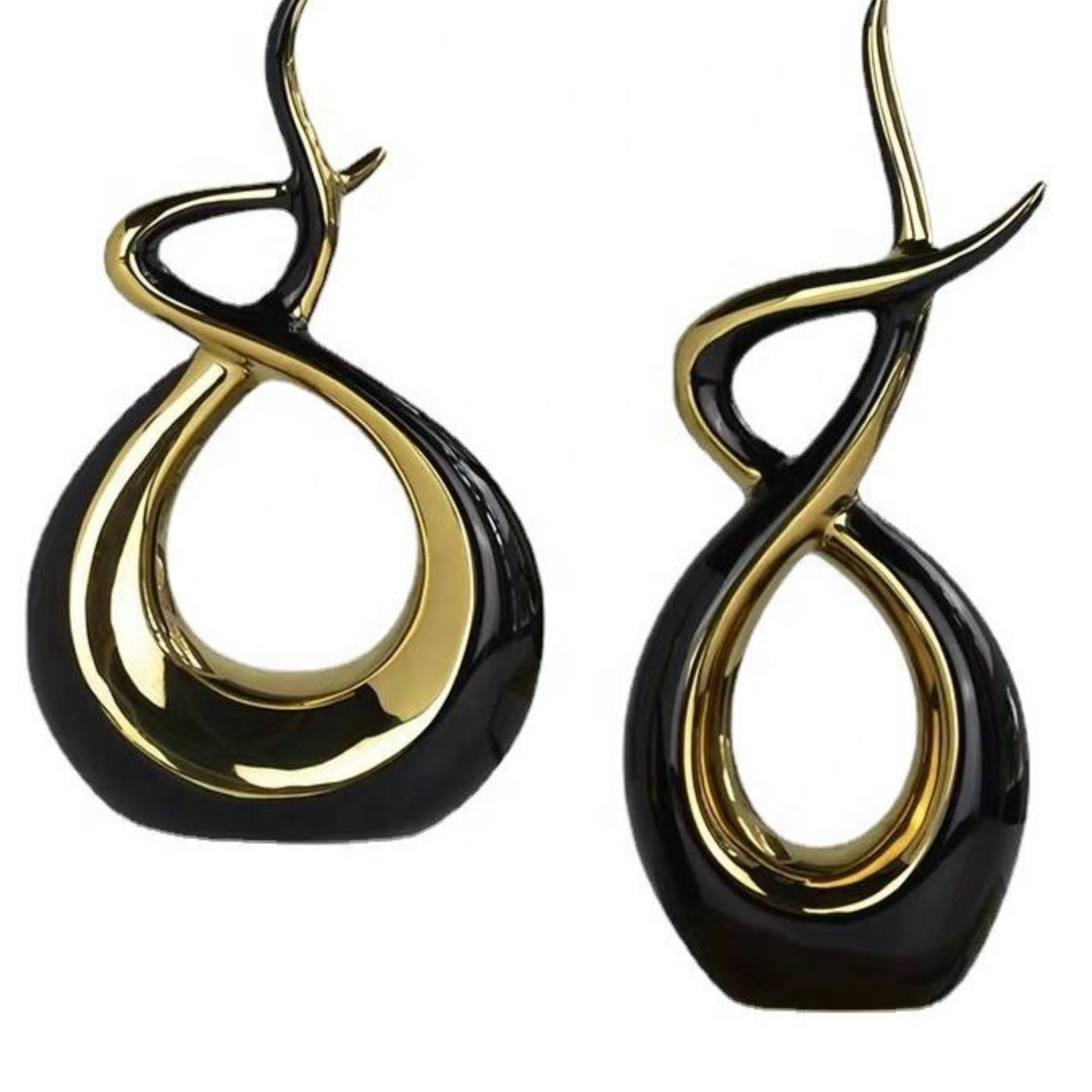 Modern Black Gold Ceramic Decor