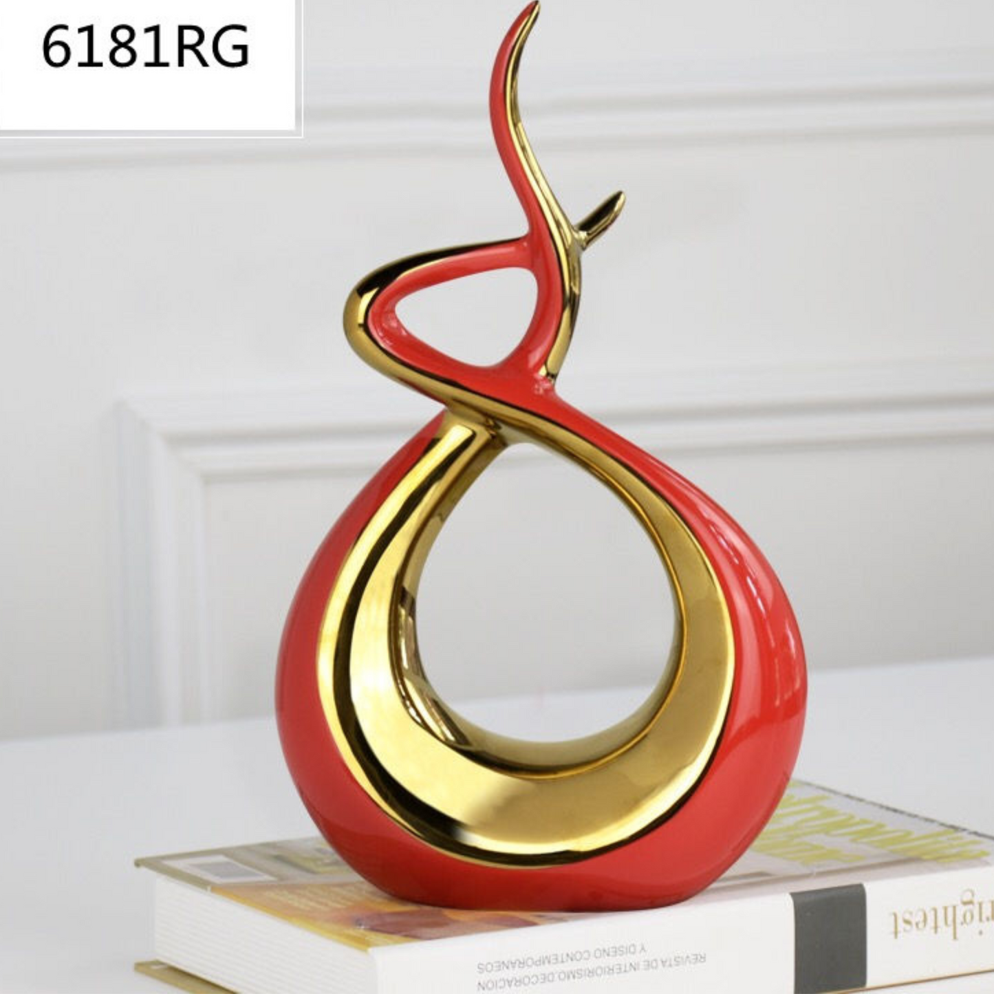 Modern Black Gold Ceramic Decor