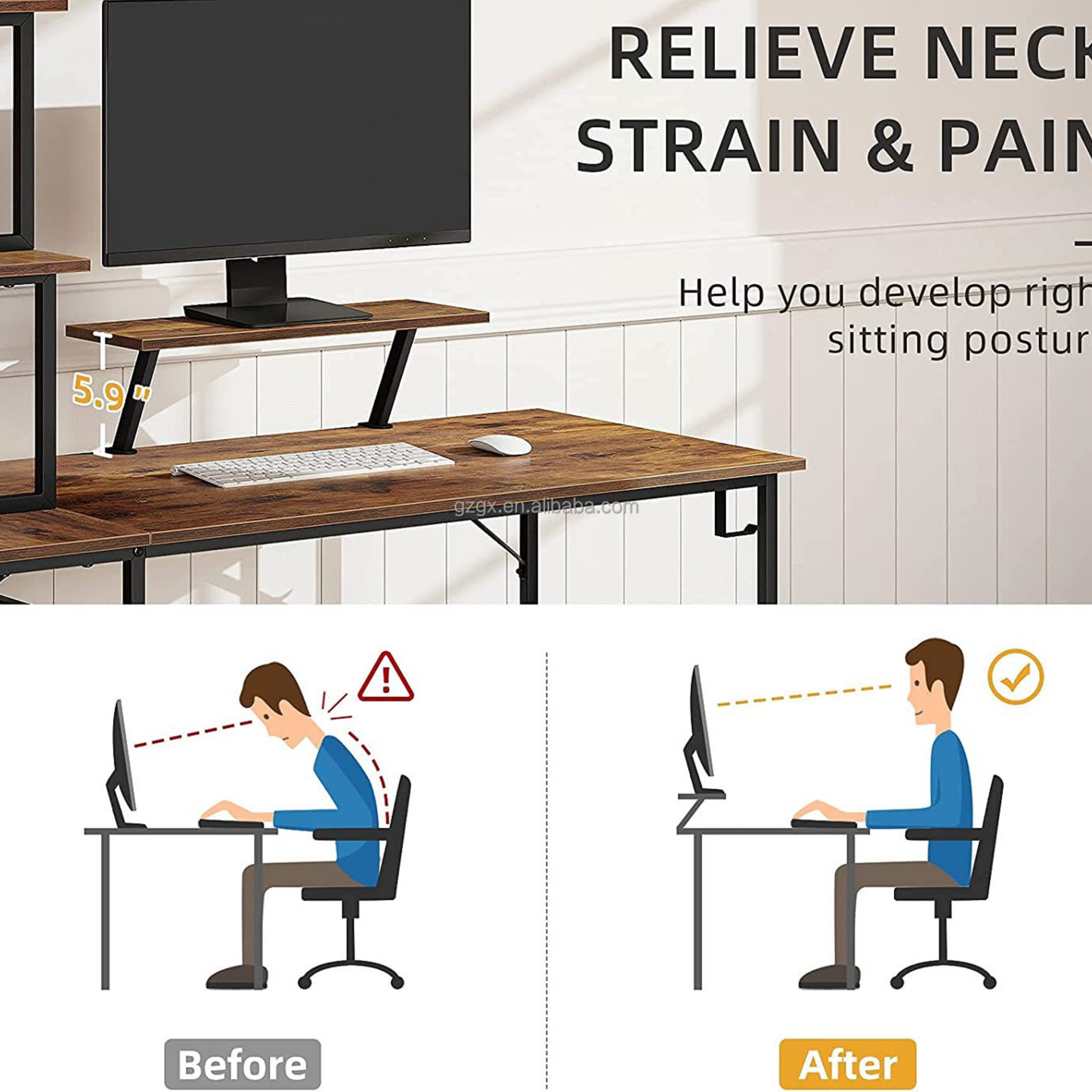 Computer Desk and Storage