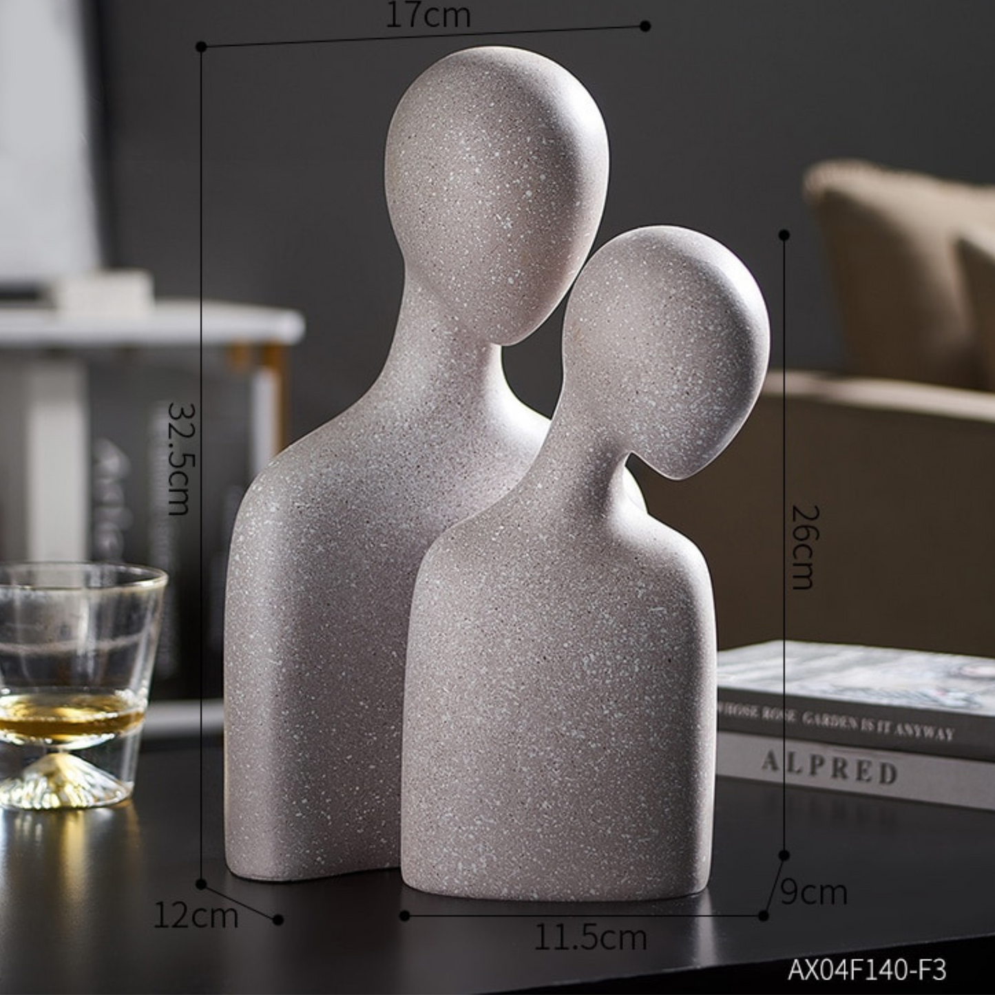 Resin Abstract Couple Statue