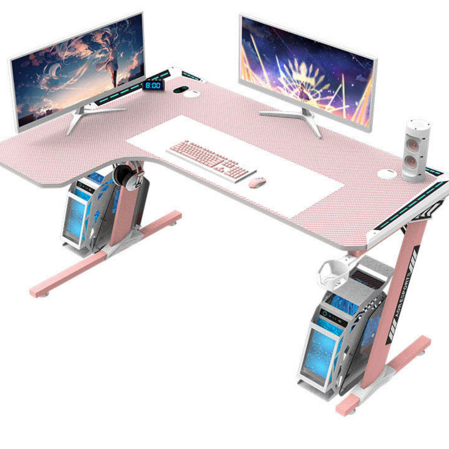 Modern L-Shaped Gaming Table