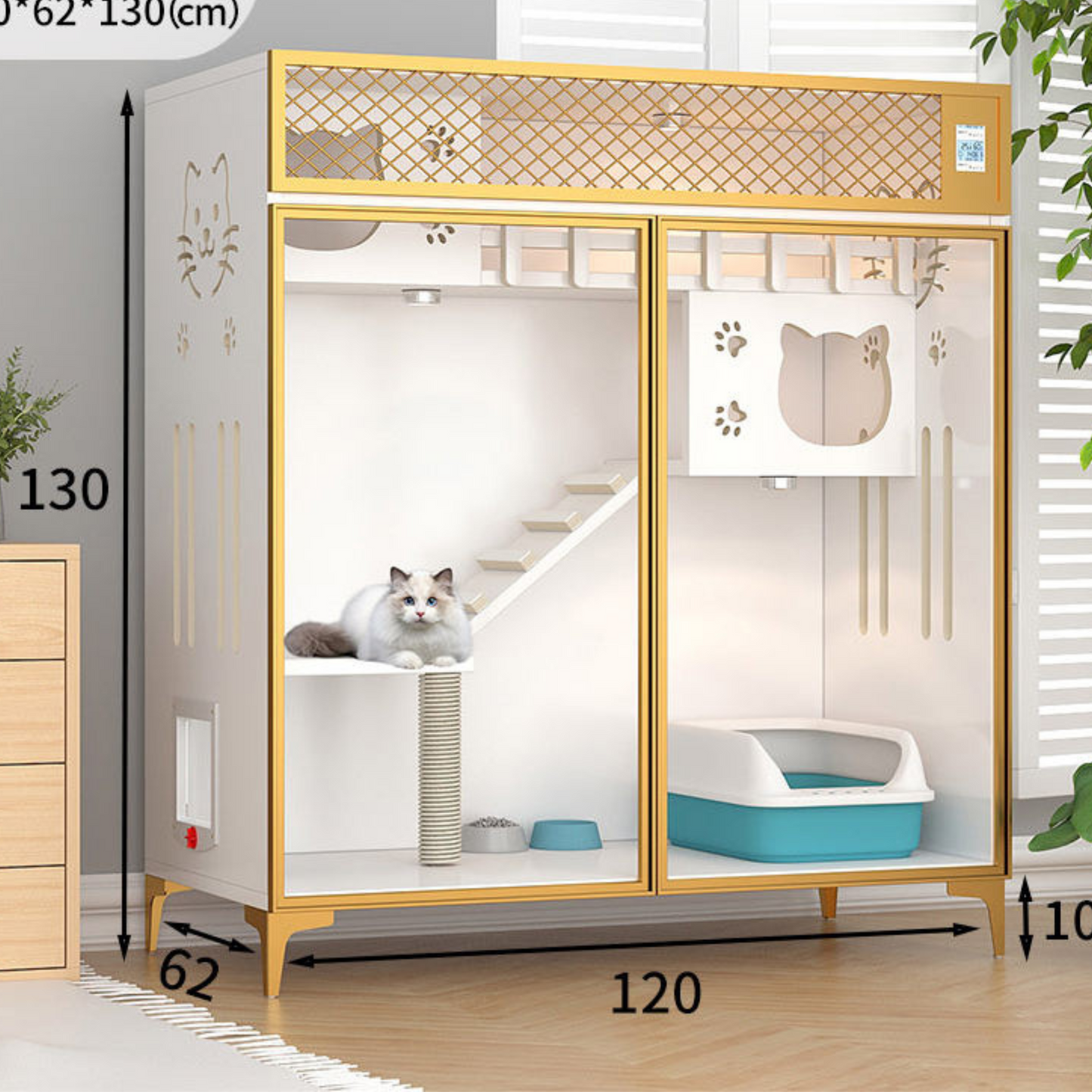 Luxury Solid Wood Cat Villas