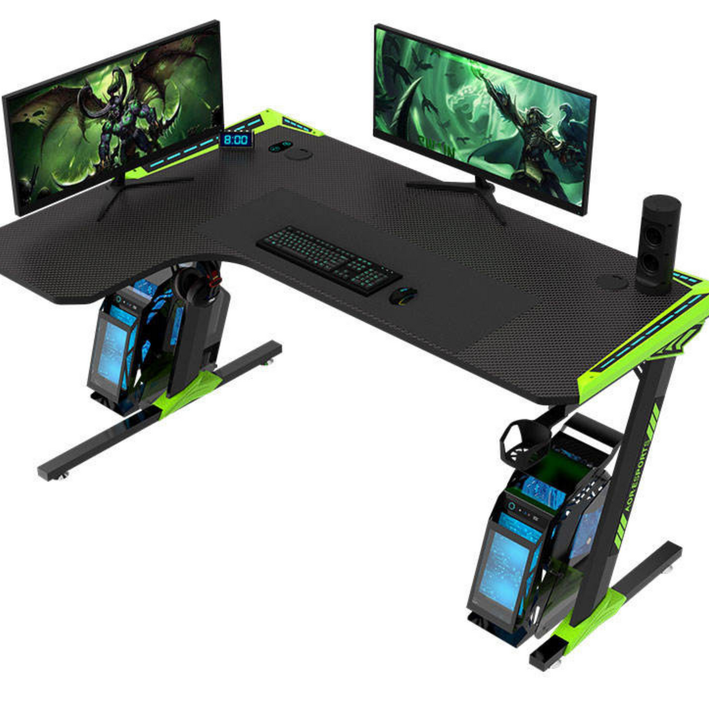 Modern L-Shaped Gaming Table