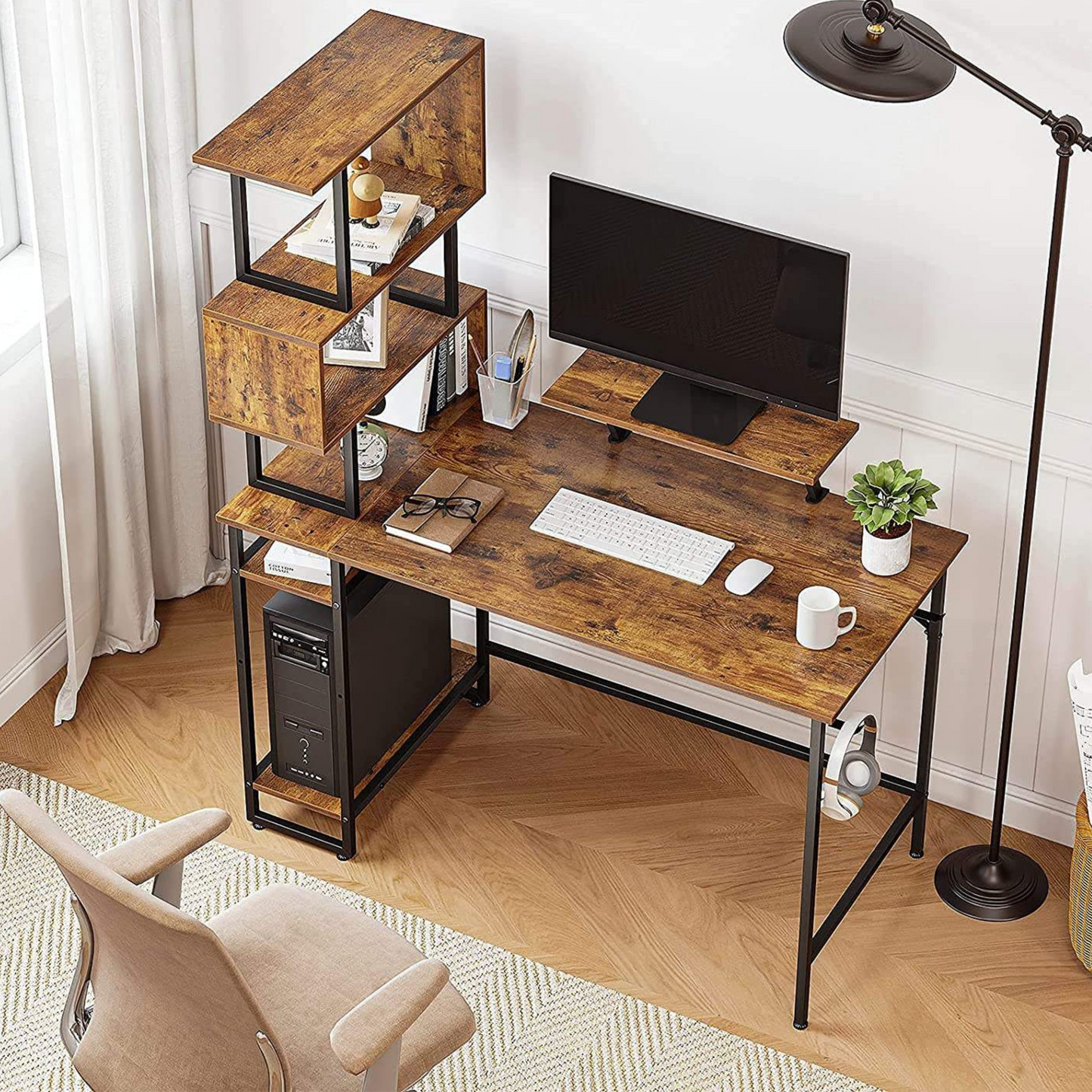 Computer Desk and Storage