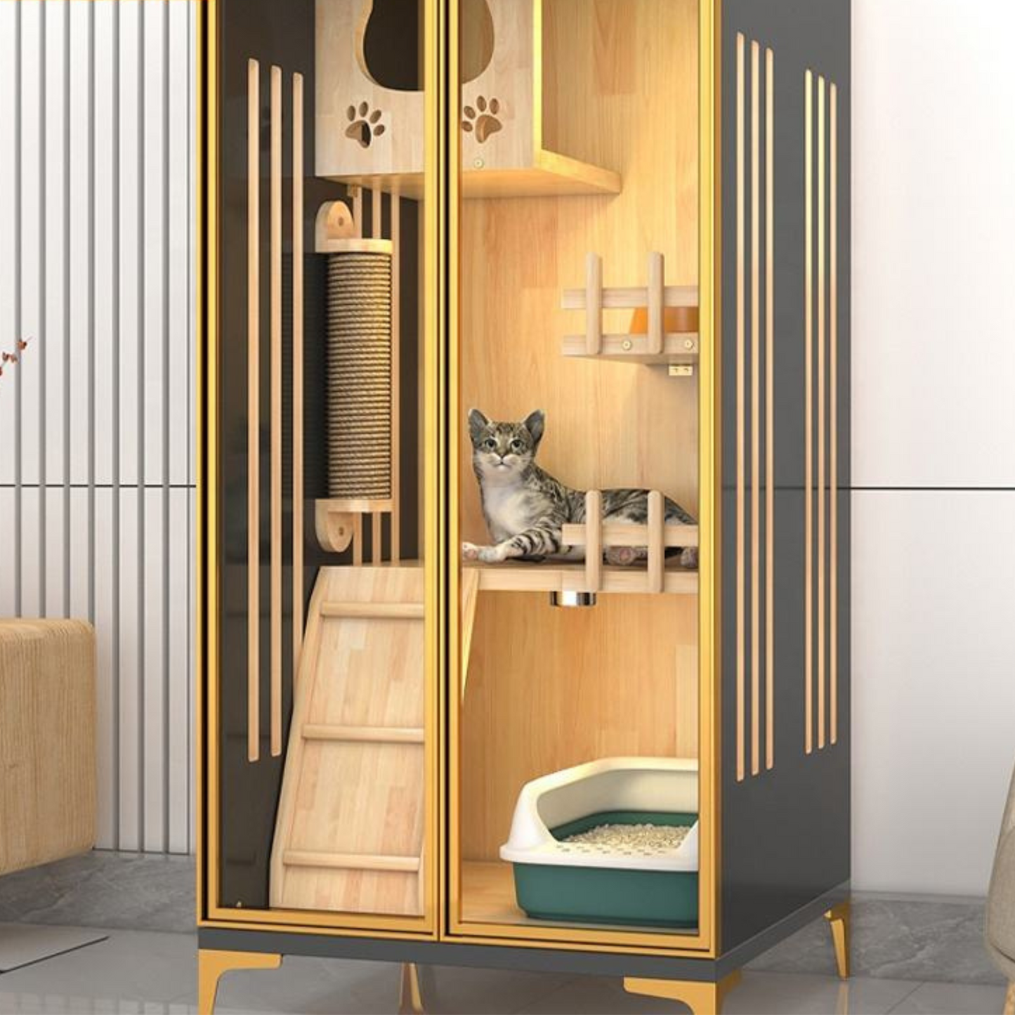 Hot Selling Wood Cat Villa