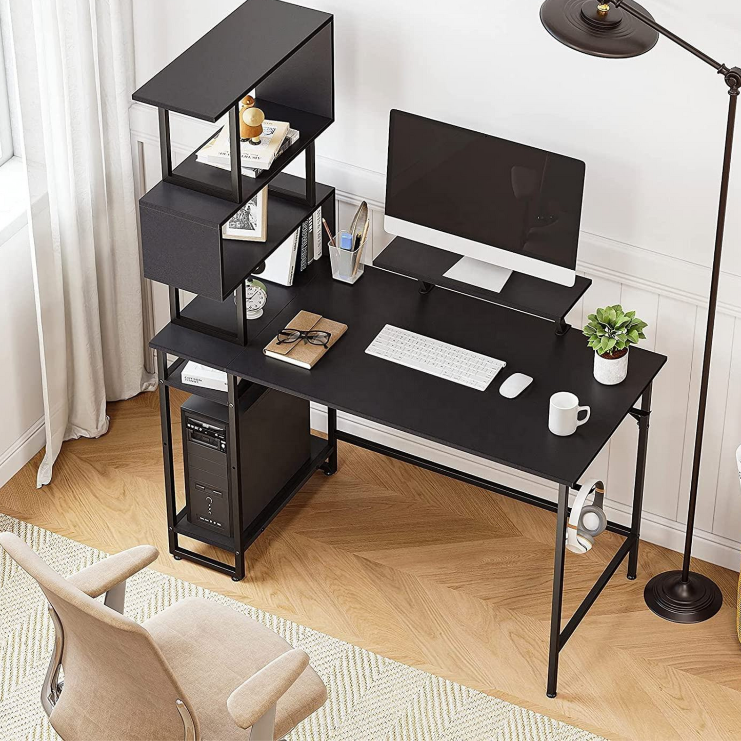 Computer Desk and Storage