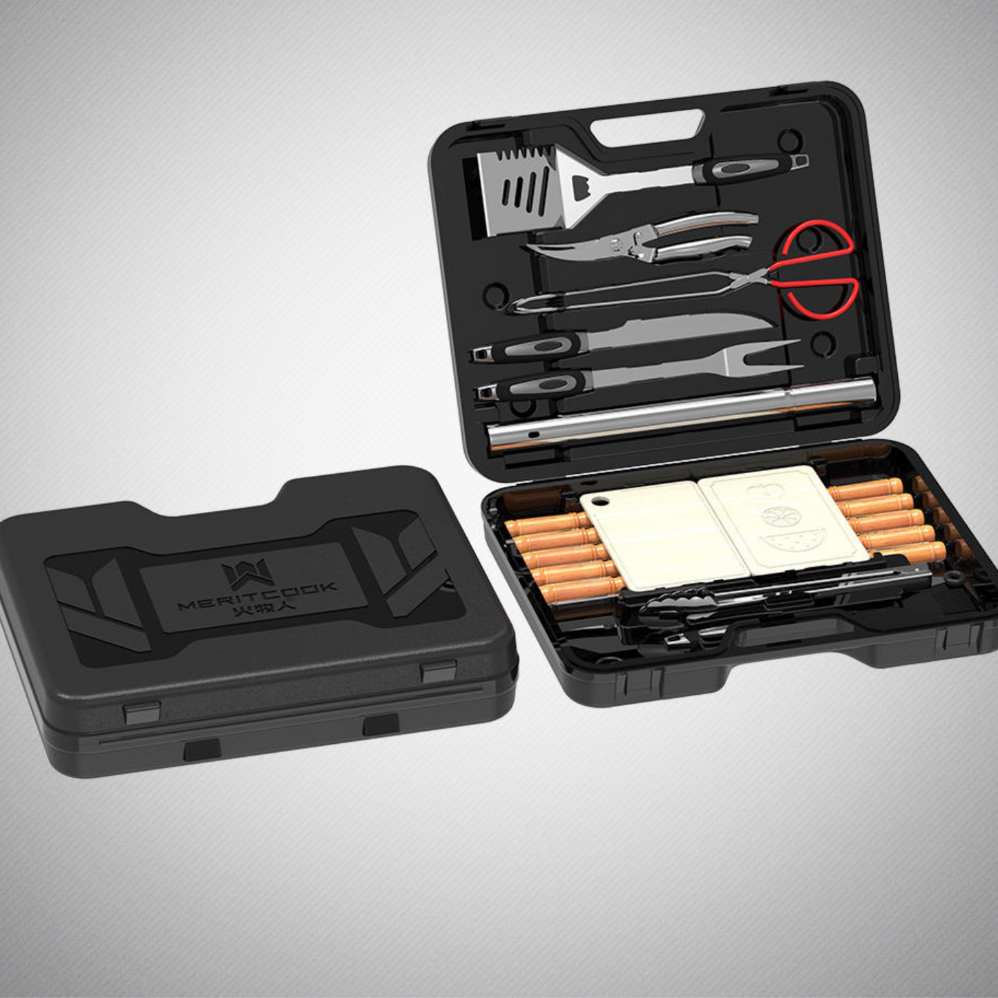 29pcs Stainless Steel BBQ Tools Set